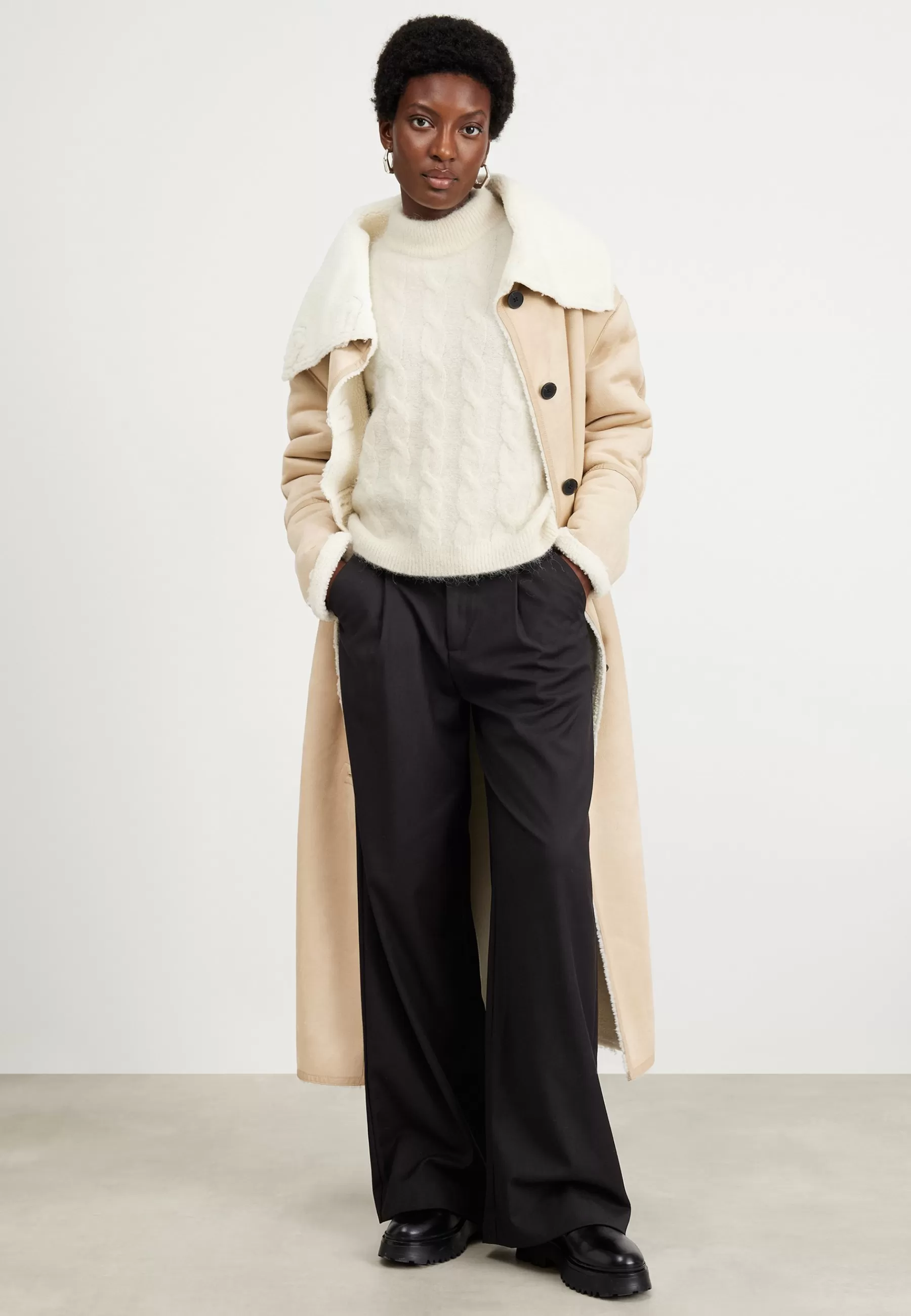 TWINSET Actitude Cappotto Lungo - Mantel>Dames Wollen Jassen