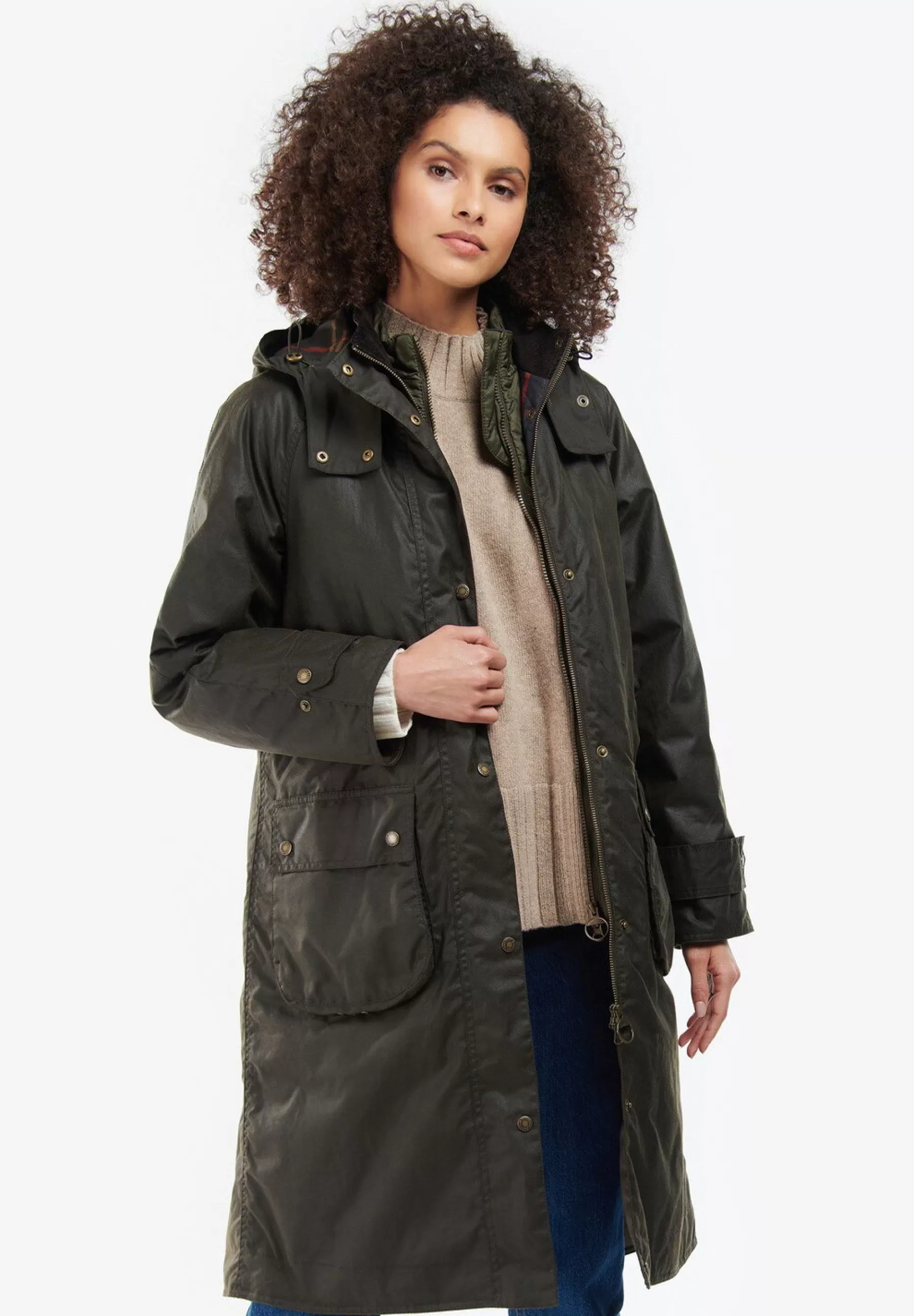 Dames Barbour Parka's | Long Cannich Wax - Parka