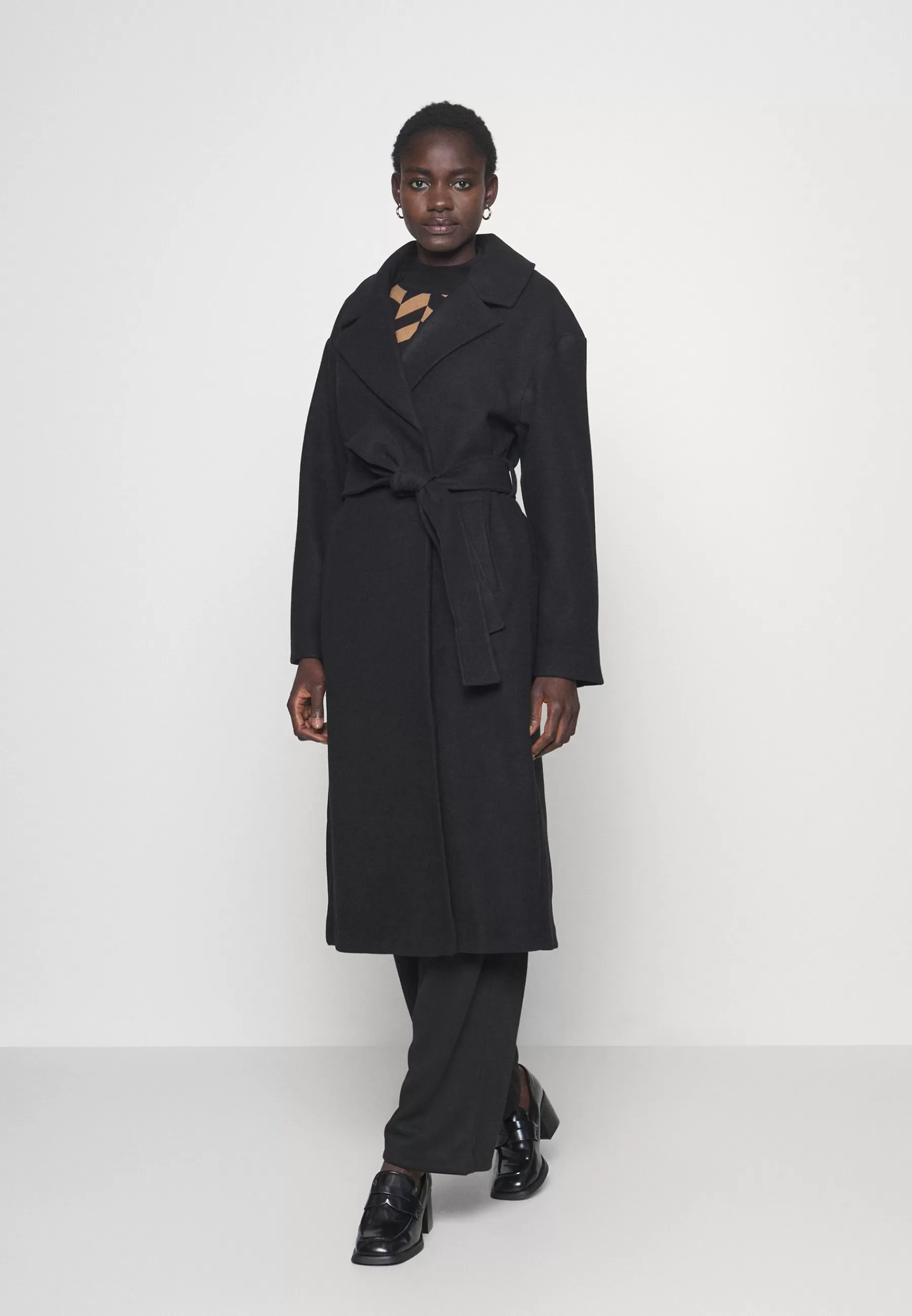 Gina Tricot Tall Belted Long Coat - Mantel>Dames Wollen Jassen