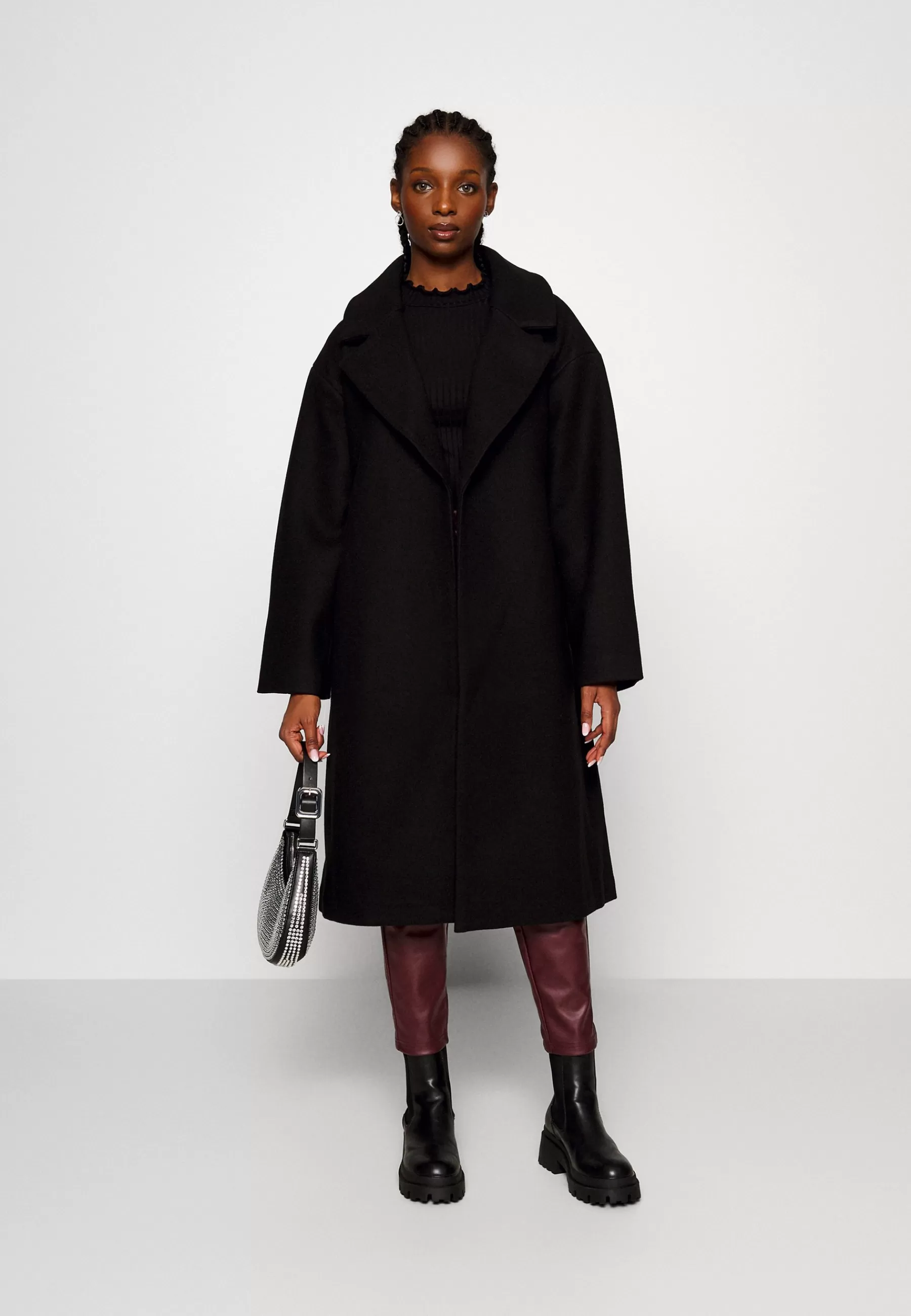 Gina Tricot Petite Belted Long Coat - Mantel>Dames Wollen Jassen