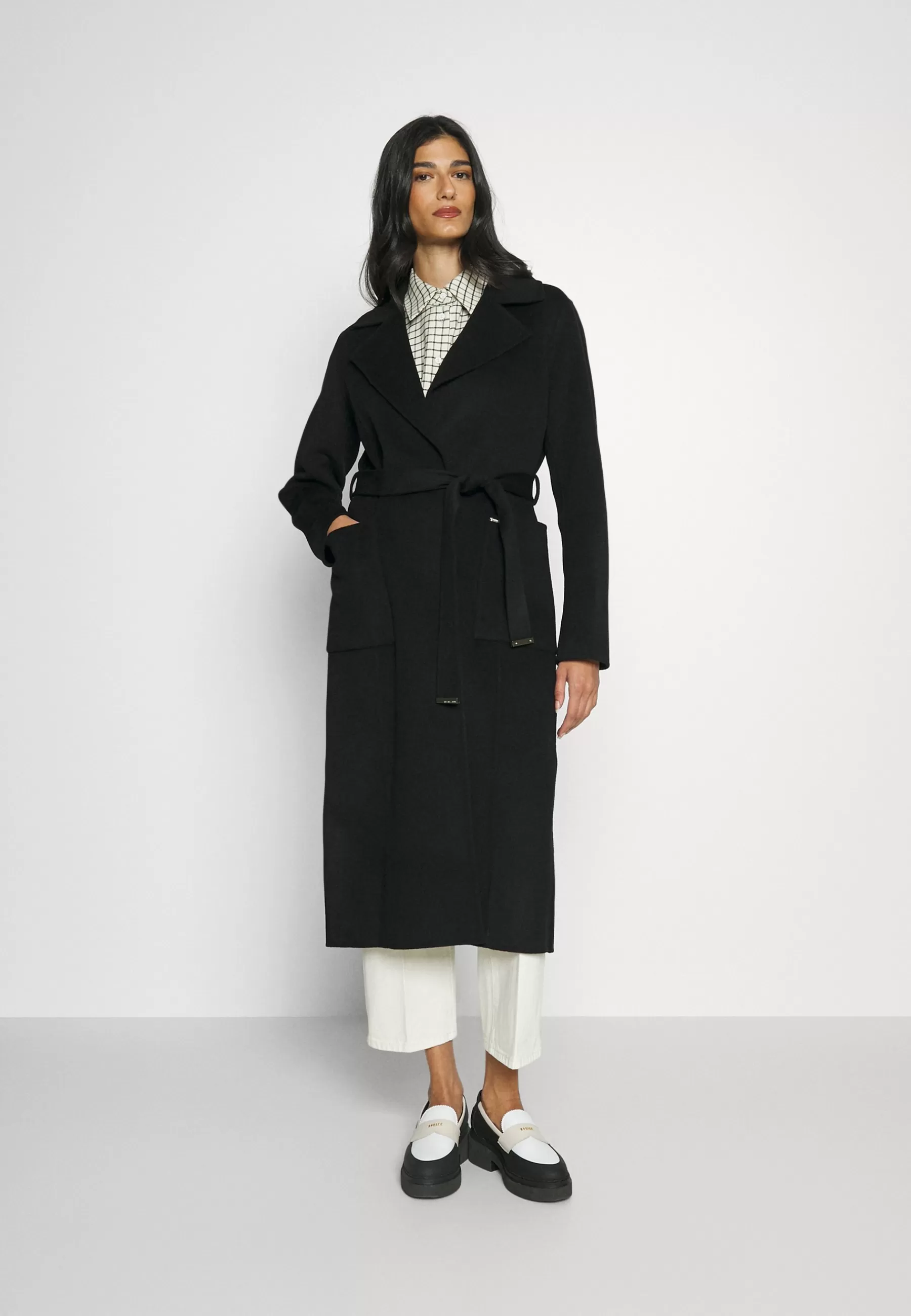 MICHAEL Michael Kors Belted Wrap Style Face Coat - Mantel>Dames Wollen Jassen