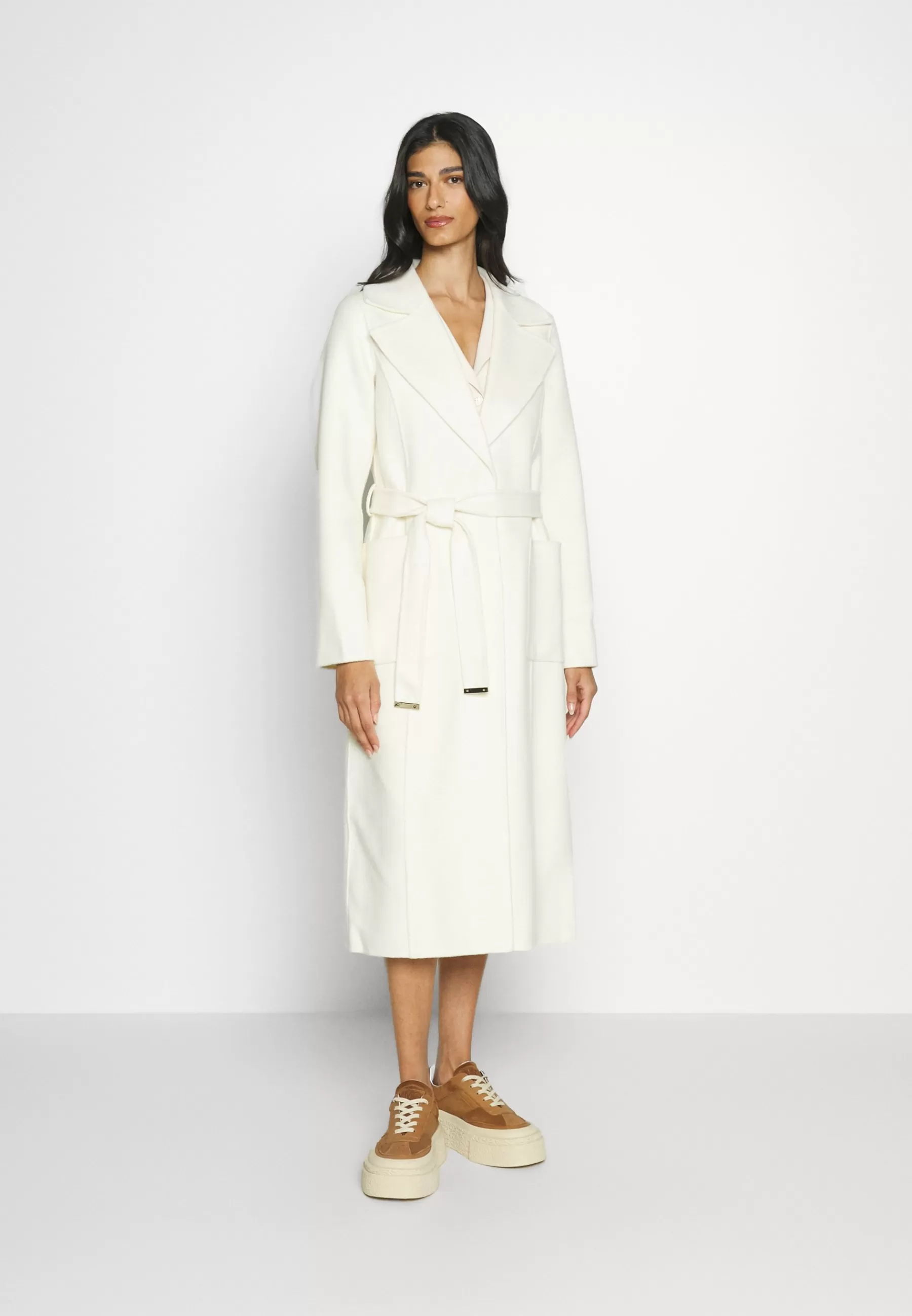 MICHAEL Michael Kors Belted Wrap Style Face Coat - Mantel>Dames Wollen Jassen