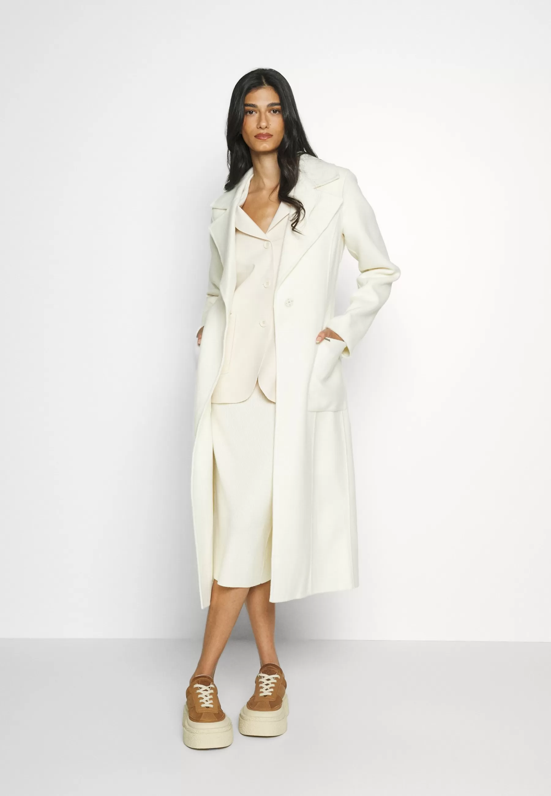 MICHAEL Michael Kors Belted Wrap Style Face Coat - Mantel>Dames Wollen Jassen