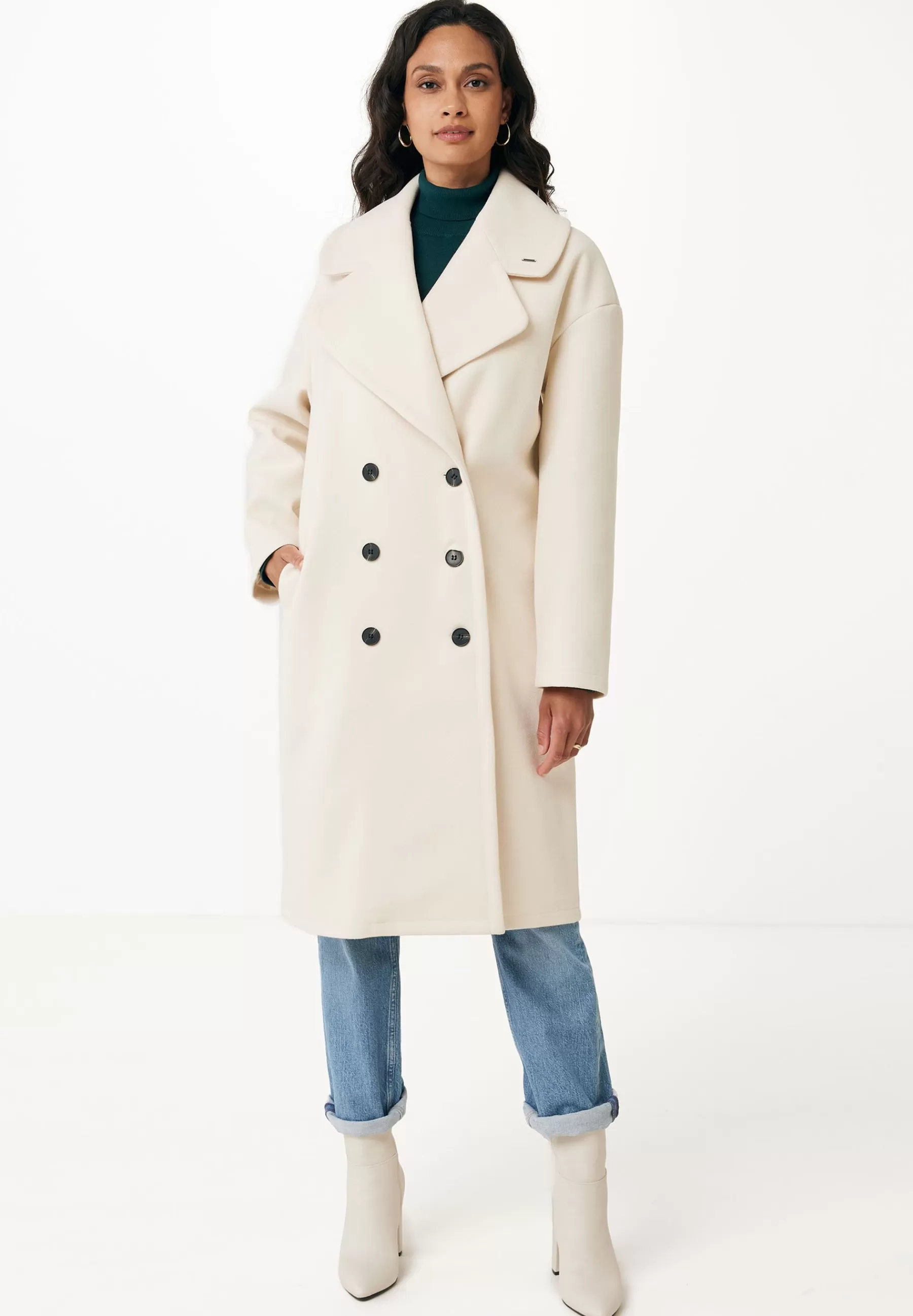 Mexx Big Lapel Collar - Mantel>Dames Wollen Jassen