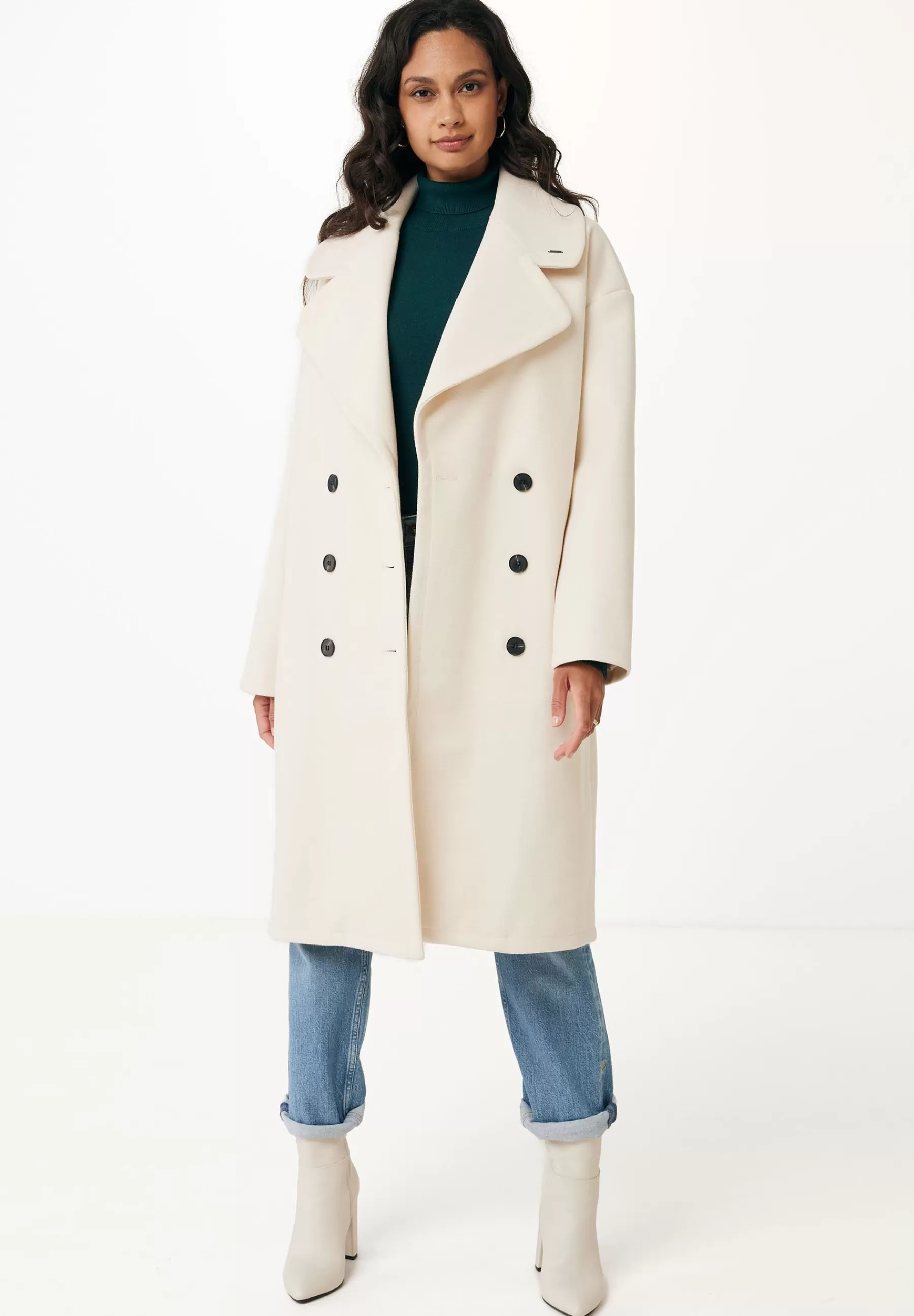 Mexx Big Lapel Collar - Mantel>Dames Wollen Jassen