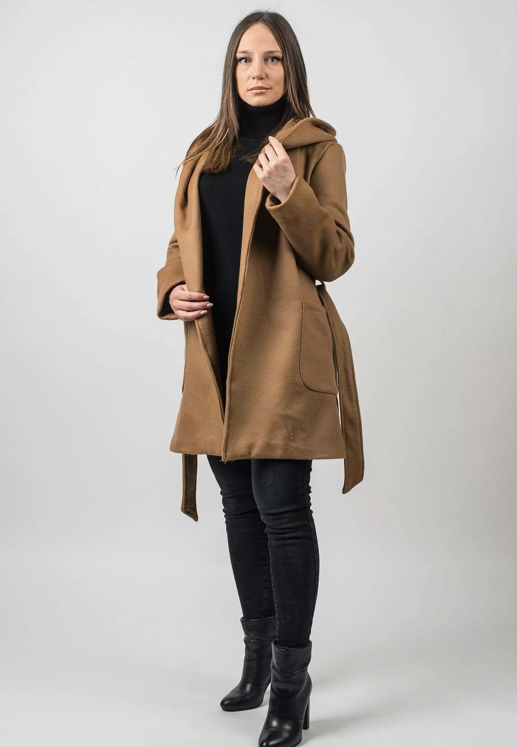 Dalle Piane Cashmere Blend - Halflange Jas>Dames Wollen Jassen