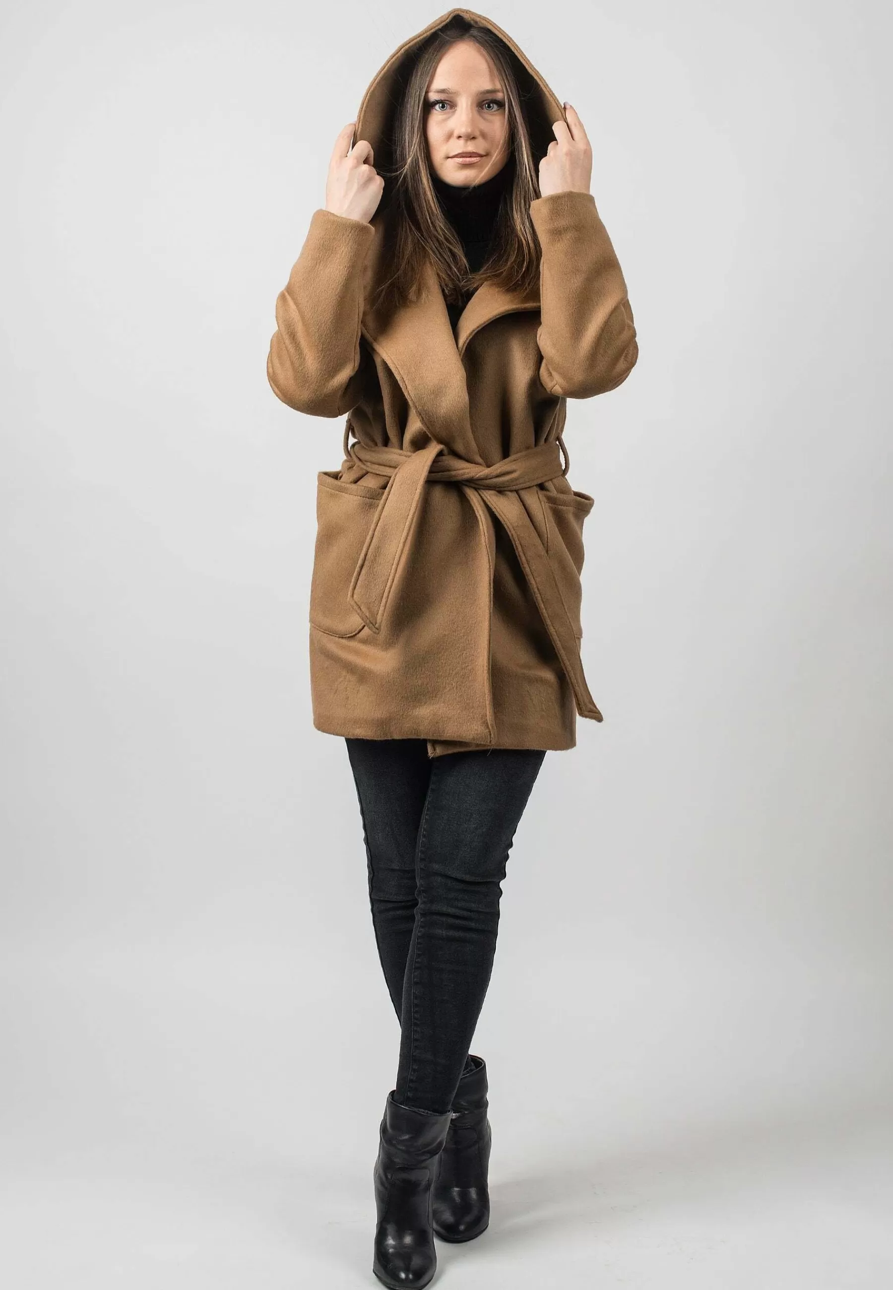 Dalle Piane Cashmere Blend - Halflange Jas>Dames Wollen Jassen