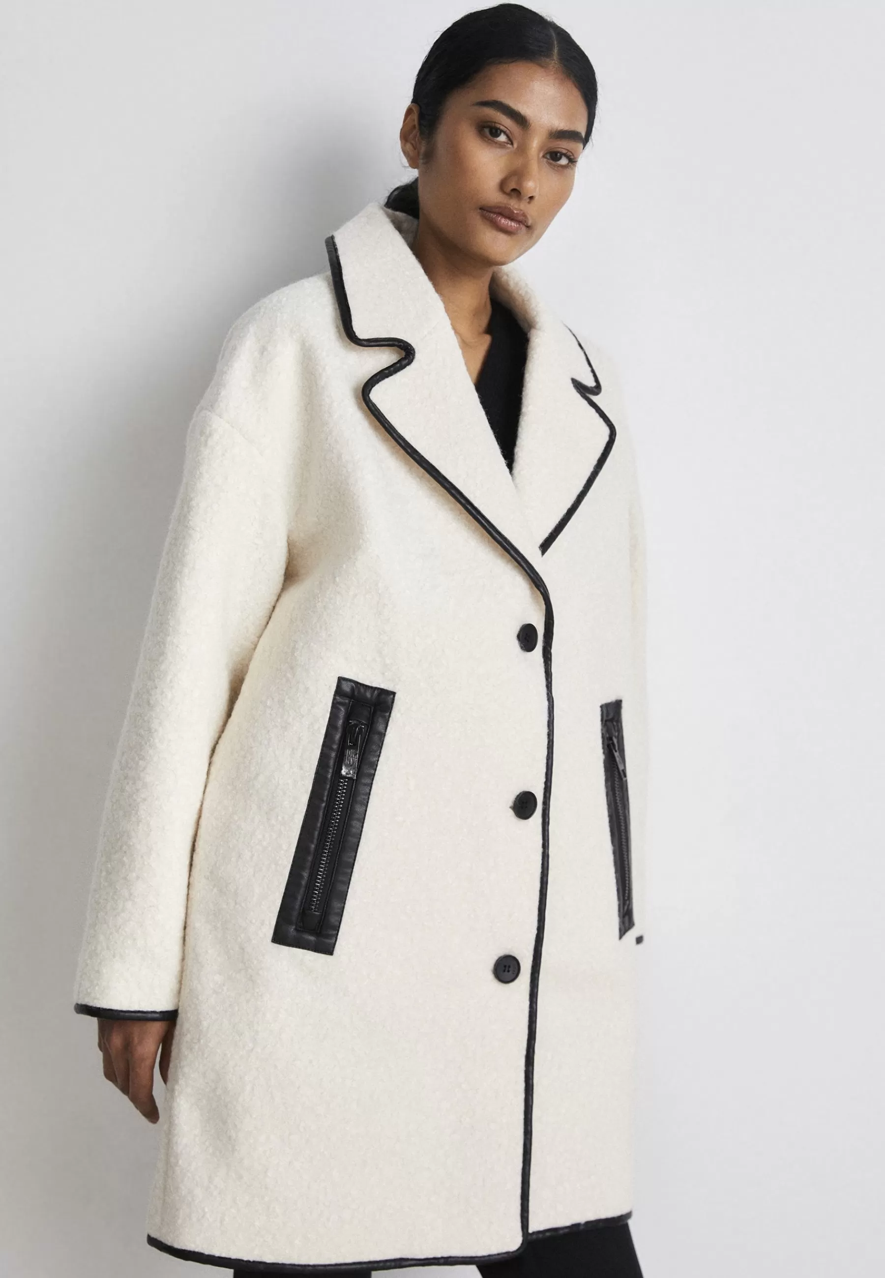 DKNY Button Coat - Mantel>Dames Wollen Jassen