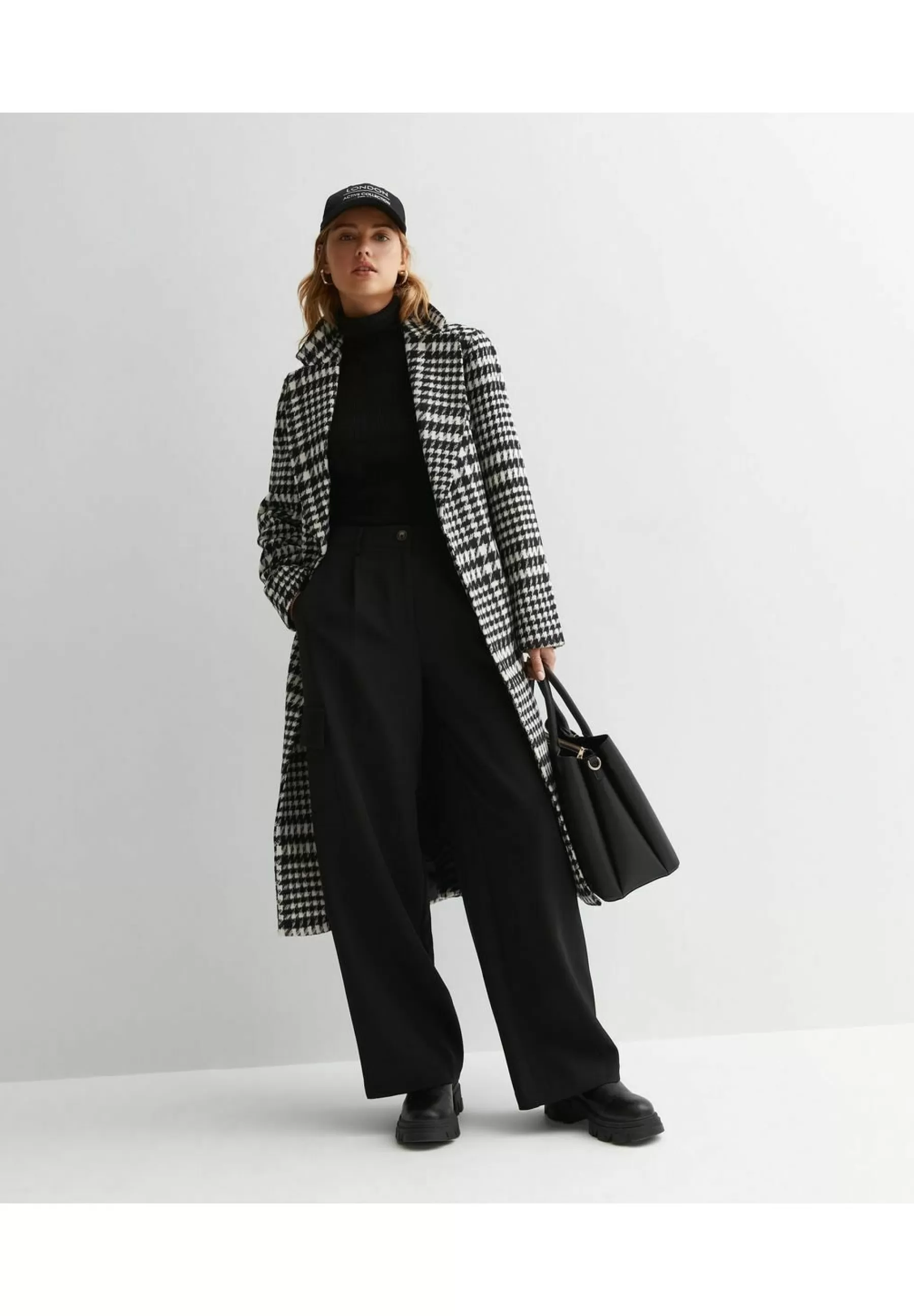 Dames New Look Trenchcoats | Check Longline Belted - Trenchcoat