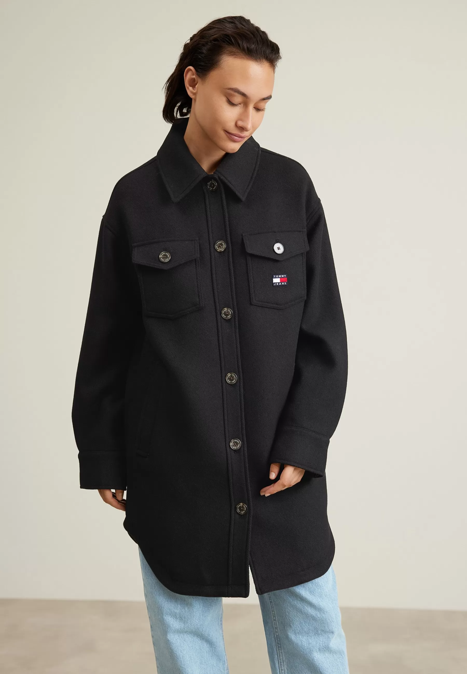 Tommy Jeans Coat - Mantel>Dames Wollen Jassen