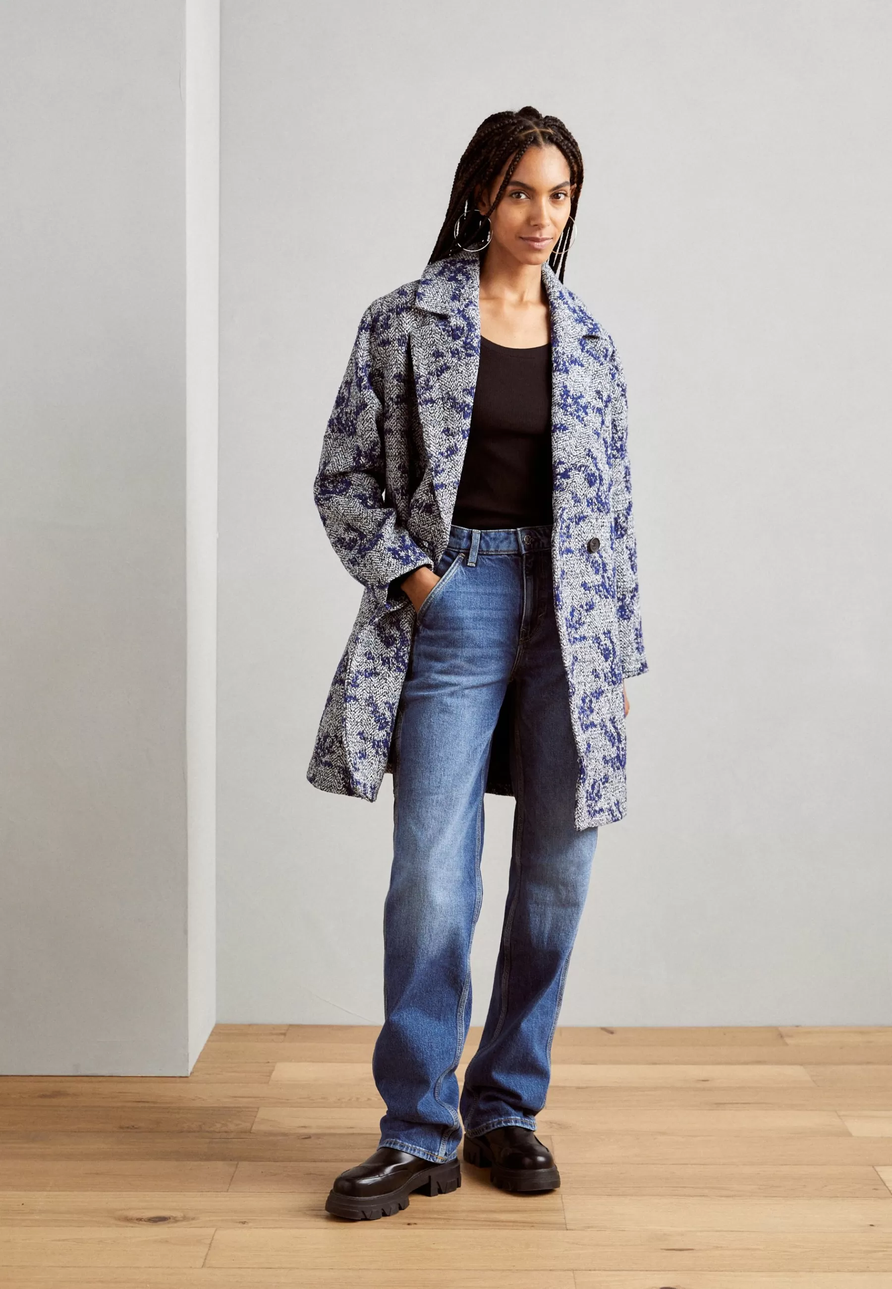Desigual Coat Floor - Mantel>Dames Wollen Jassen