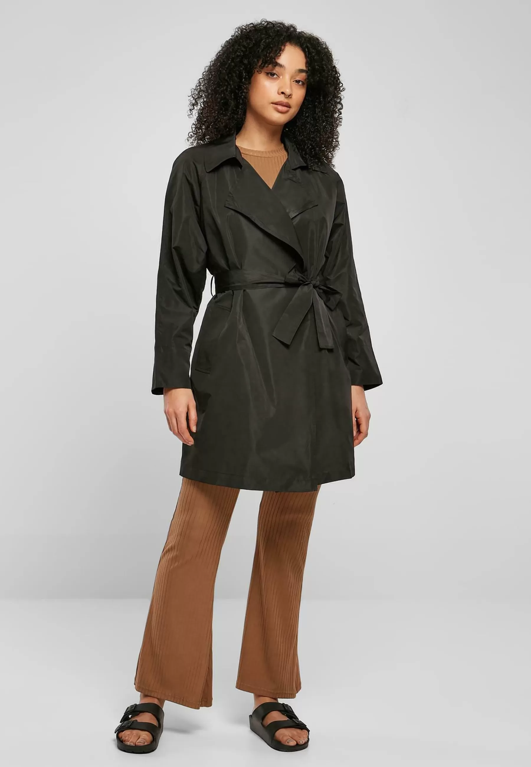 Dames Urban Classics Trenchcoats | Crinkle Minimal - Trenchcoat