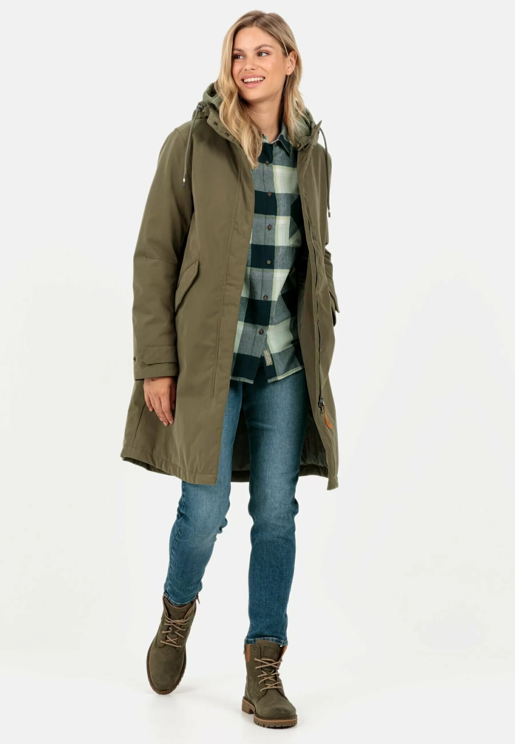 Dames camel active Parka's | Funktions Aus Einem Organic -Mix - Parka