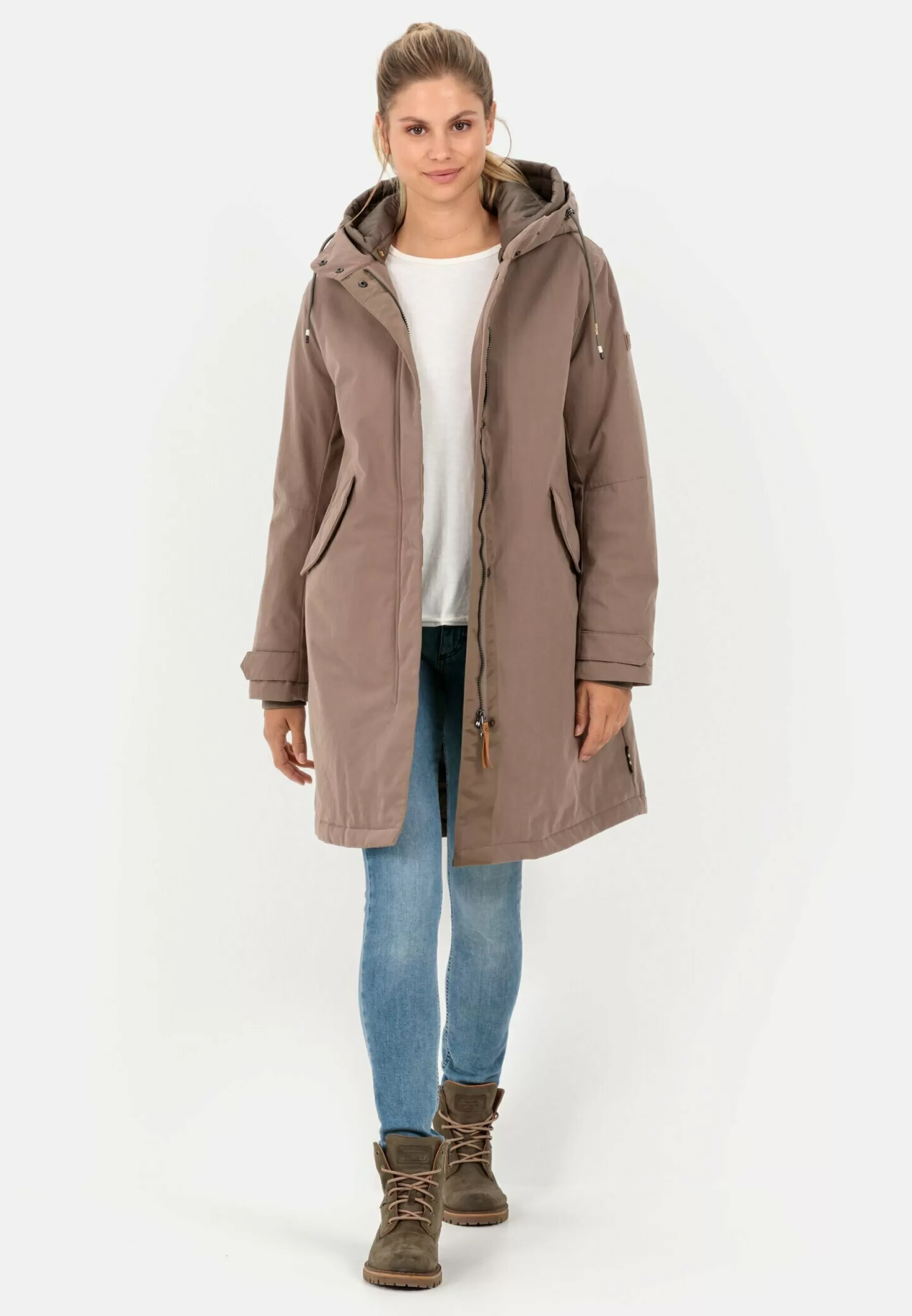 Dames camel active Parka's | Funktions Aus Einem Organic -Mix - Parka