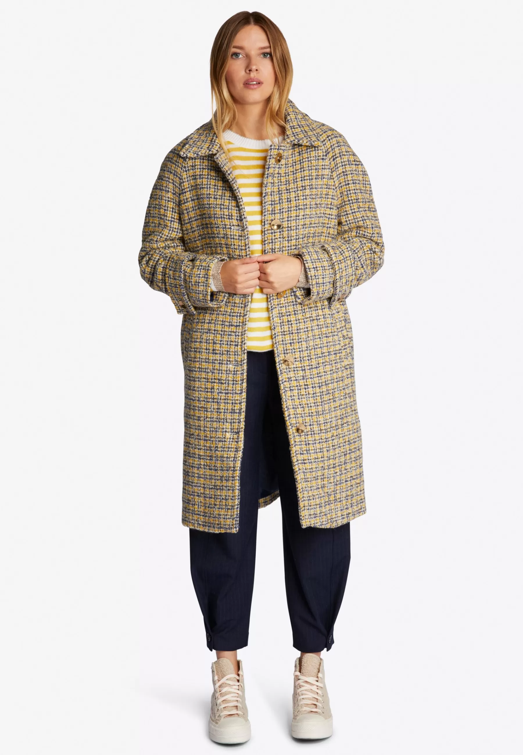 Rich & Royal Im Karo-Muster - Mantel>Dames Wollen Jassen