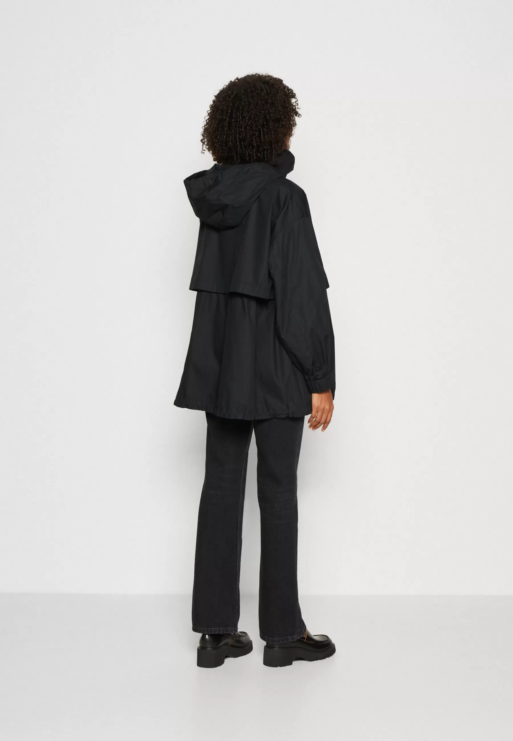Dames Marc O'Polo Parka's | Jacket Fluent Drawstring Waist And Hem Fixed Hood Side Seam - Parka