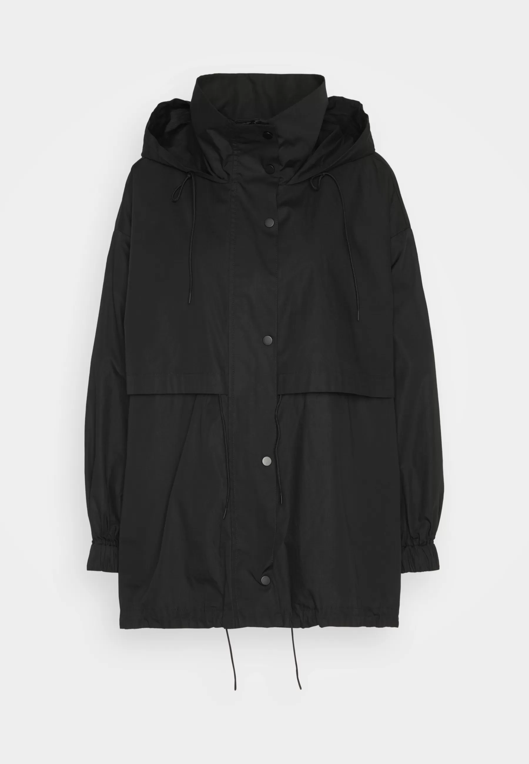Dames Marc O'Polo Parka's | Jacket Fluent Drawstring Waist And Hem Fixed Hood Side Seam - Parka