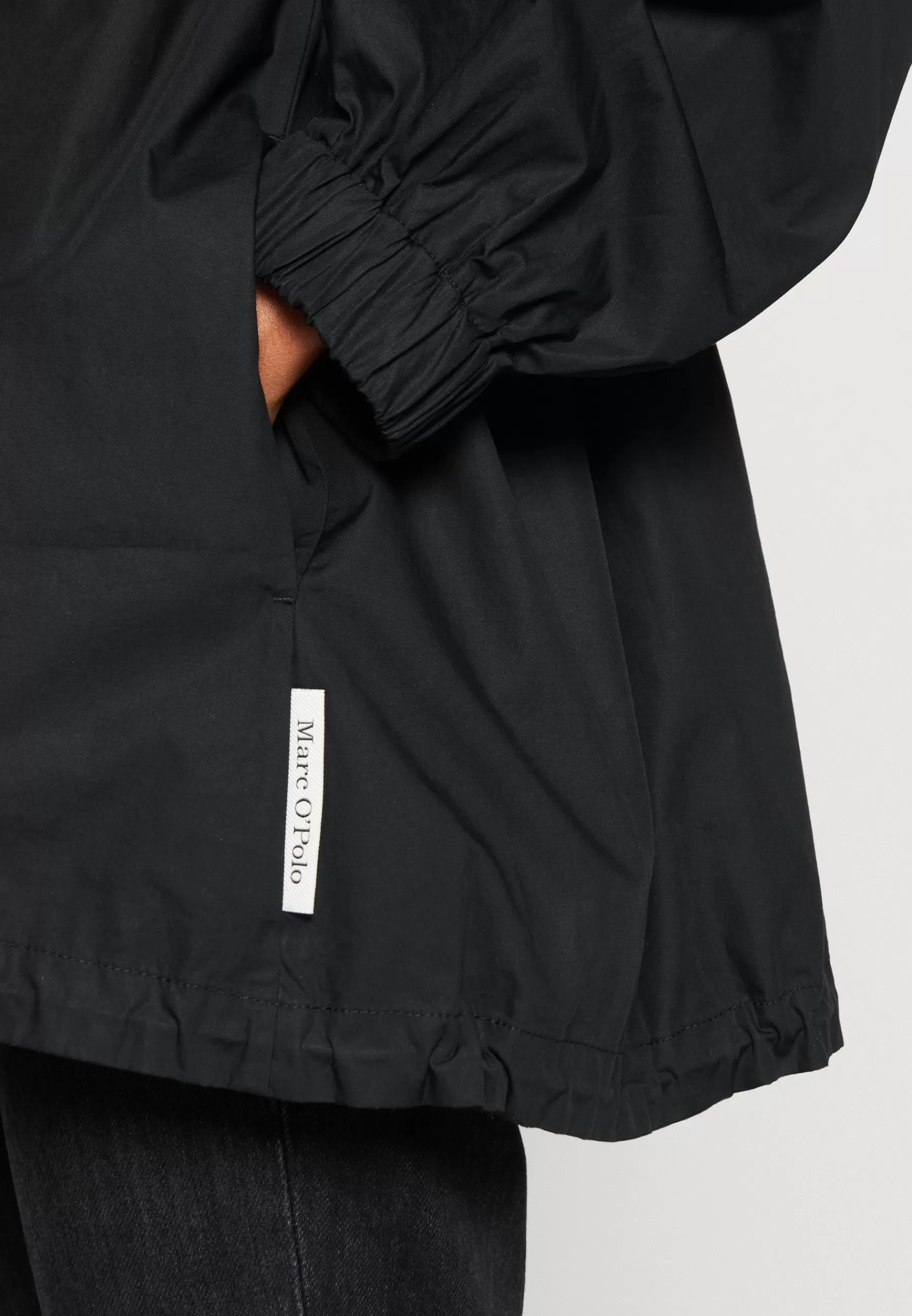 Dames Marc O'Polo Parka's | Jacket Fluent Drawstring Waist And Hem Fixed Hood Side Seam - Parka
