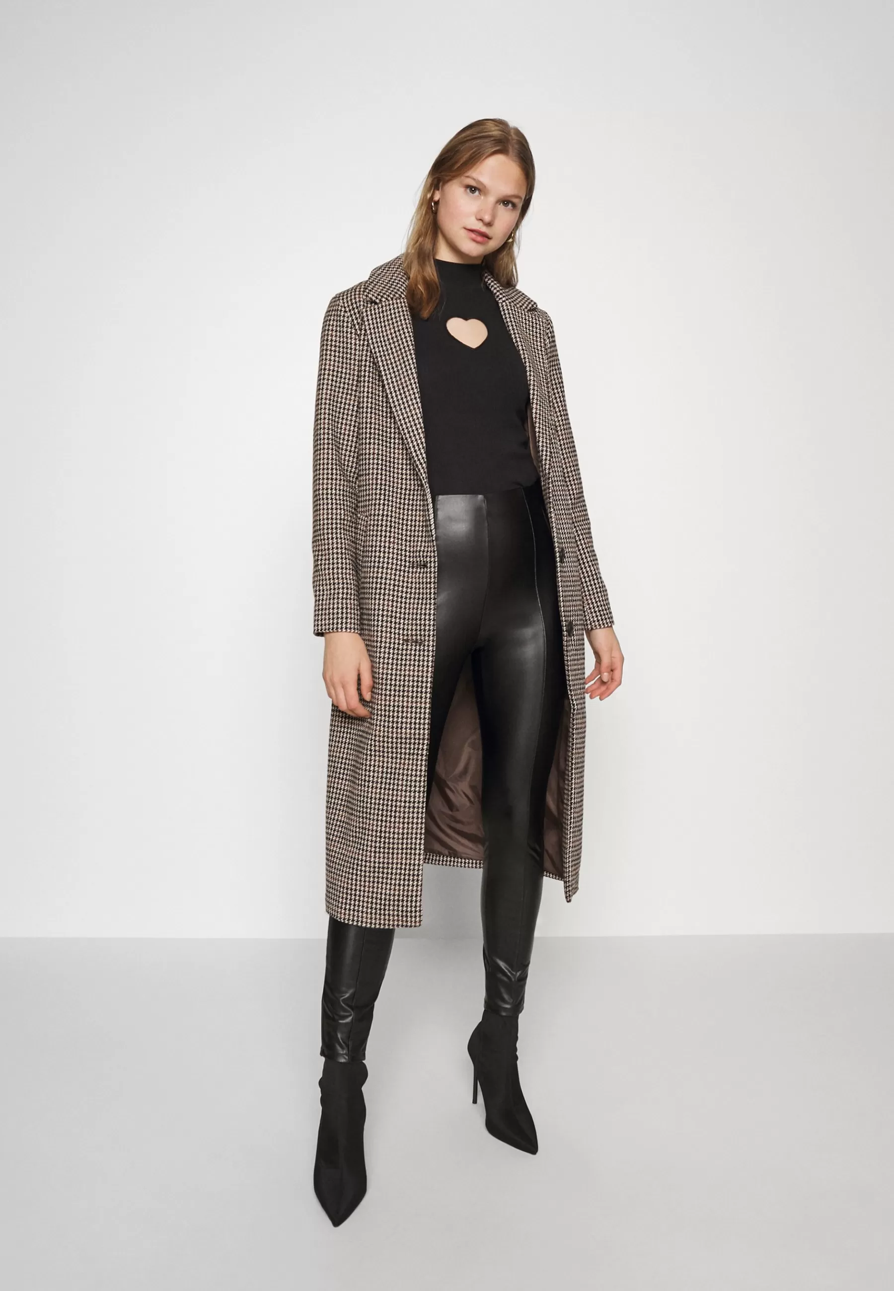 JDY emma Check X-Long Coat - Mantel>Dames Wollen Jassen