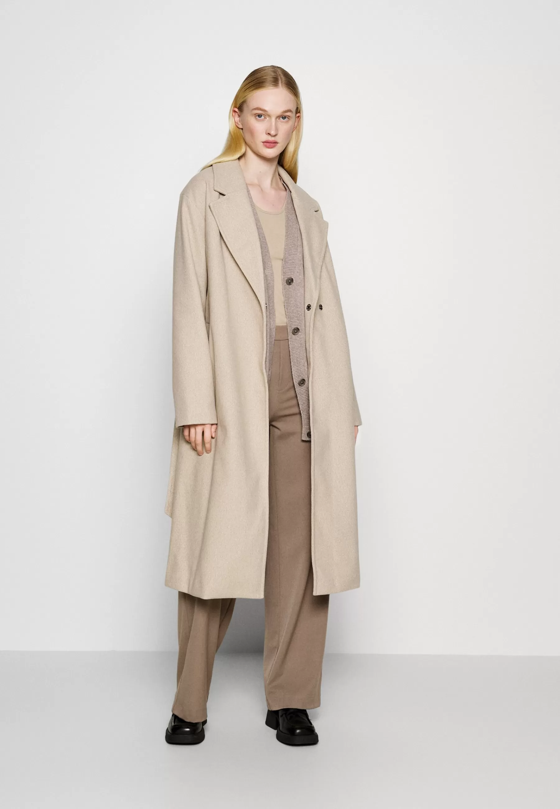 JDY Tall Jdyviola Long Coat With Belt - Mantel>Dames Wollen Jassen