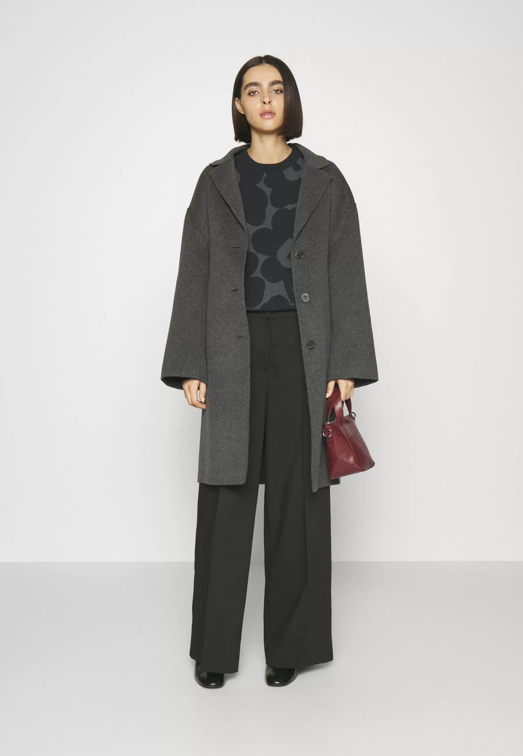 Marimekko Kapiteeli Solid Coat - Mantel>Dames Wollen Jassen