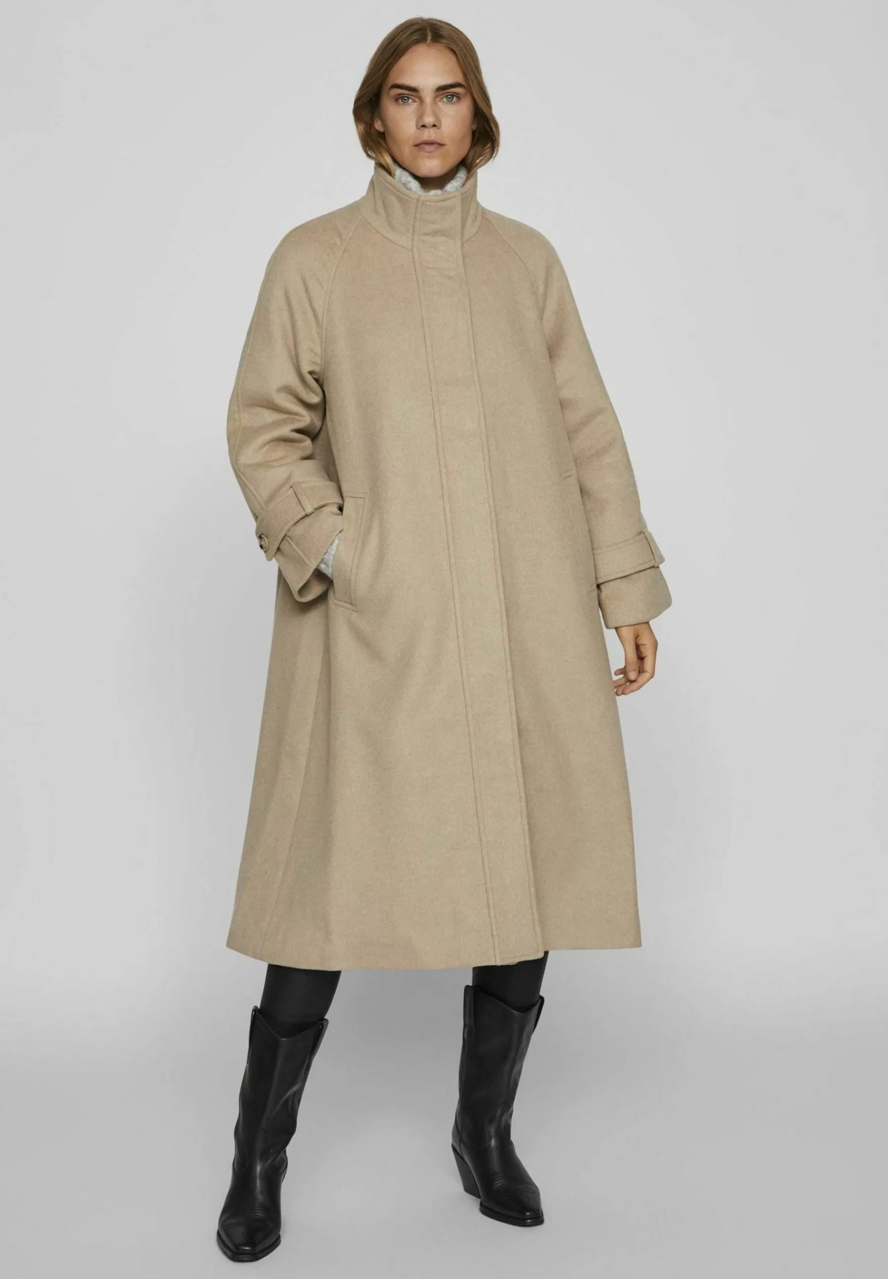 VILA ROUGE Langer High Neck - Mantel>Dames Wollen Jassen