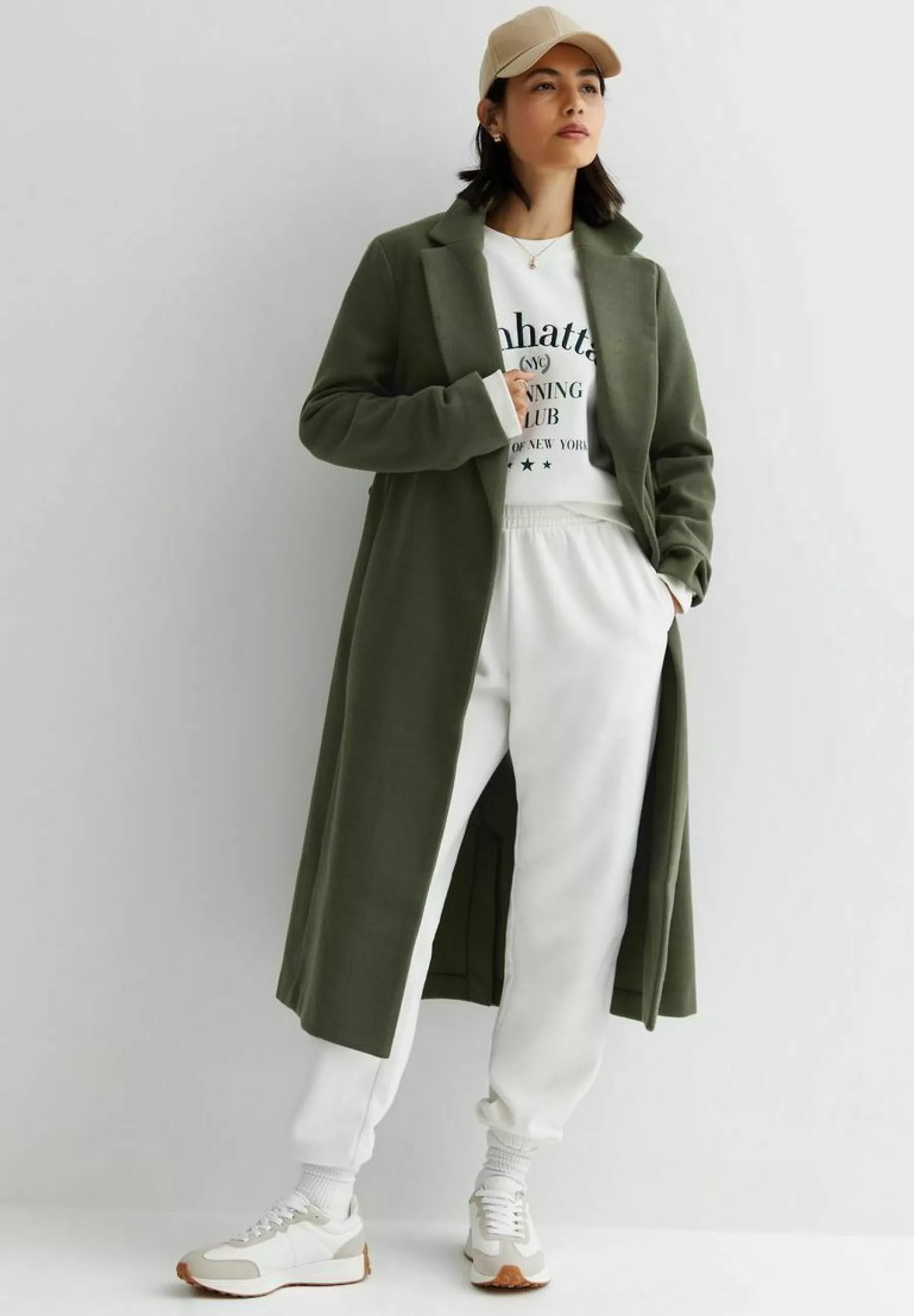 New Look Longline Belted - Mantel>Dames Wollen Jassen