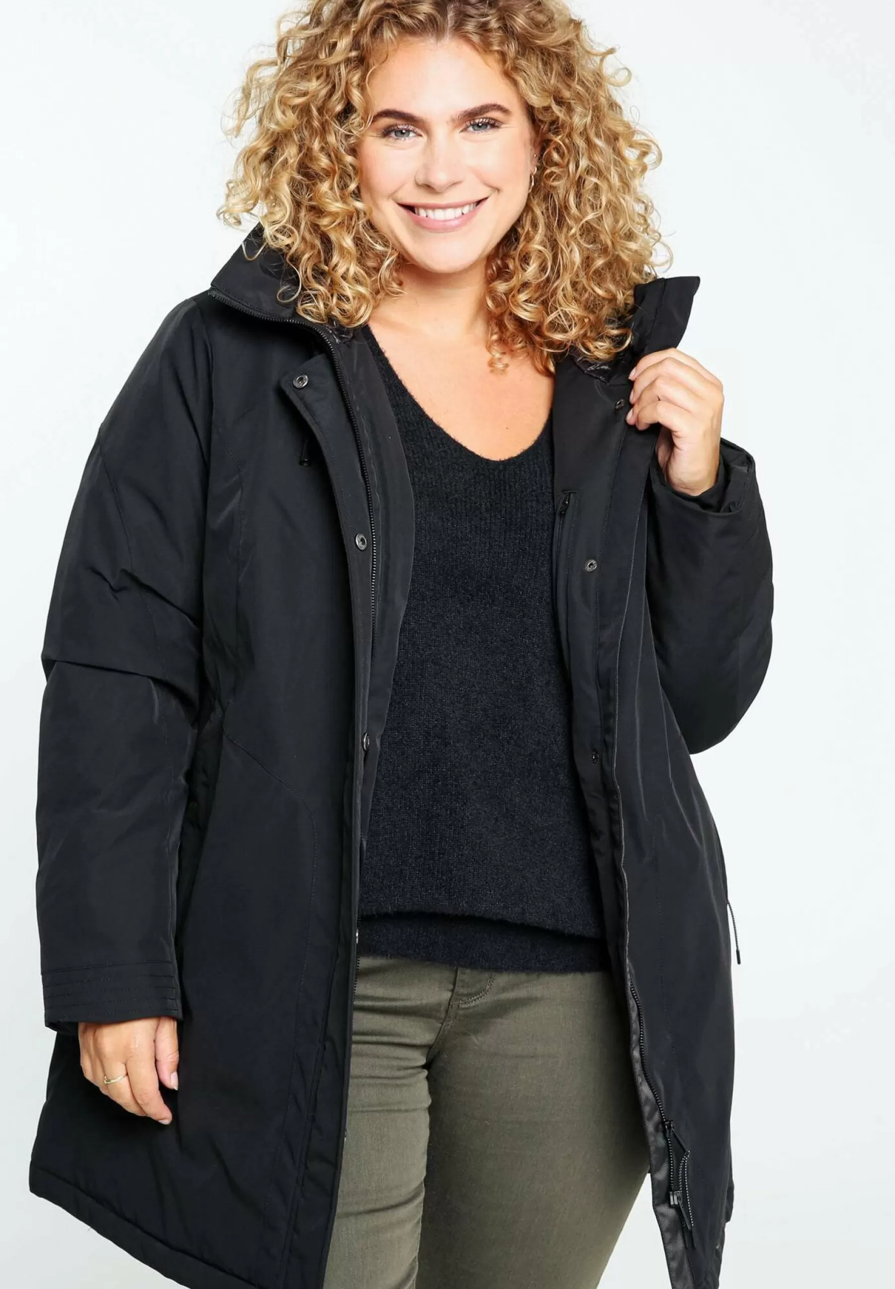 Dames Paprika Parka's | Mit Verstellbarer Kapuze Und Reissverschluss - Parka