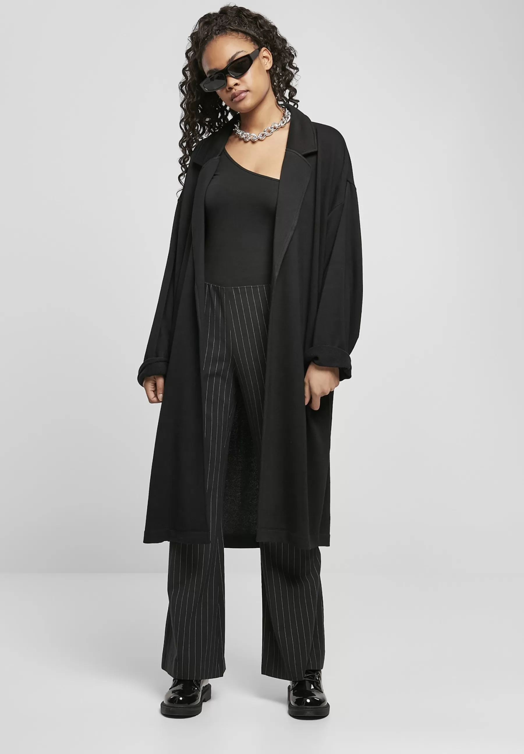 Urban Classics Modal Terry Oversized - Mantel>Dames Wollen Jassen