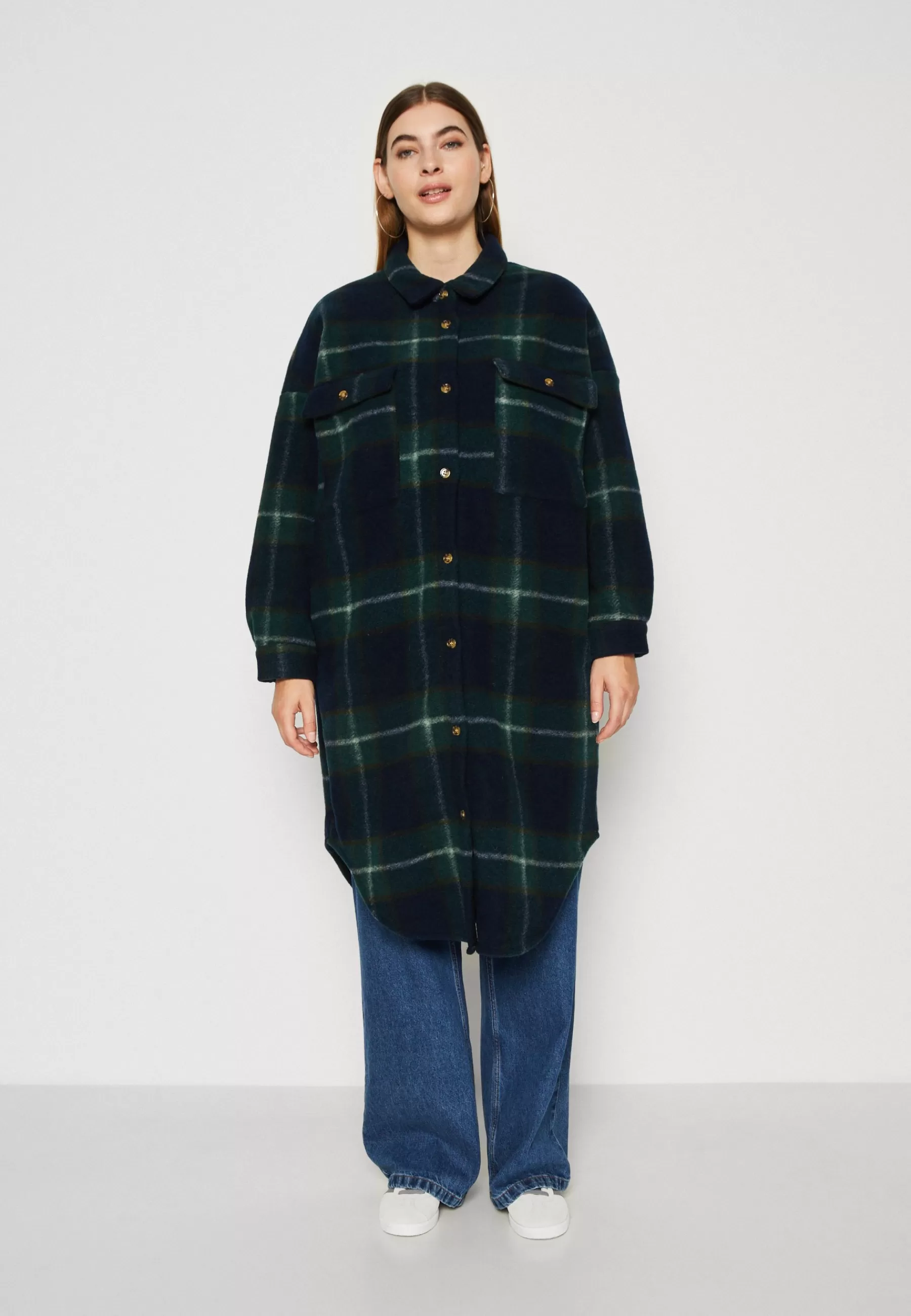 Noisy May Curve Nmjonas Long Shacket Curve - Mantel>Dames Wollen Jassen