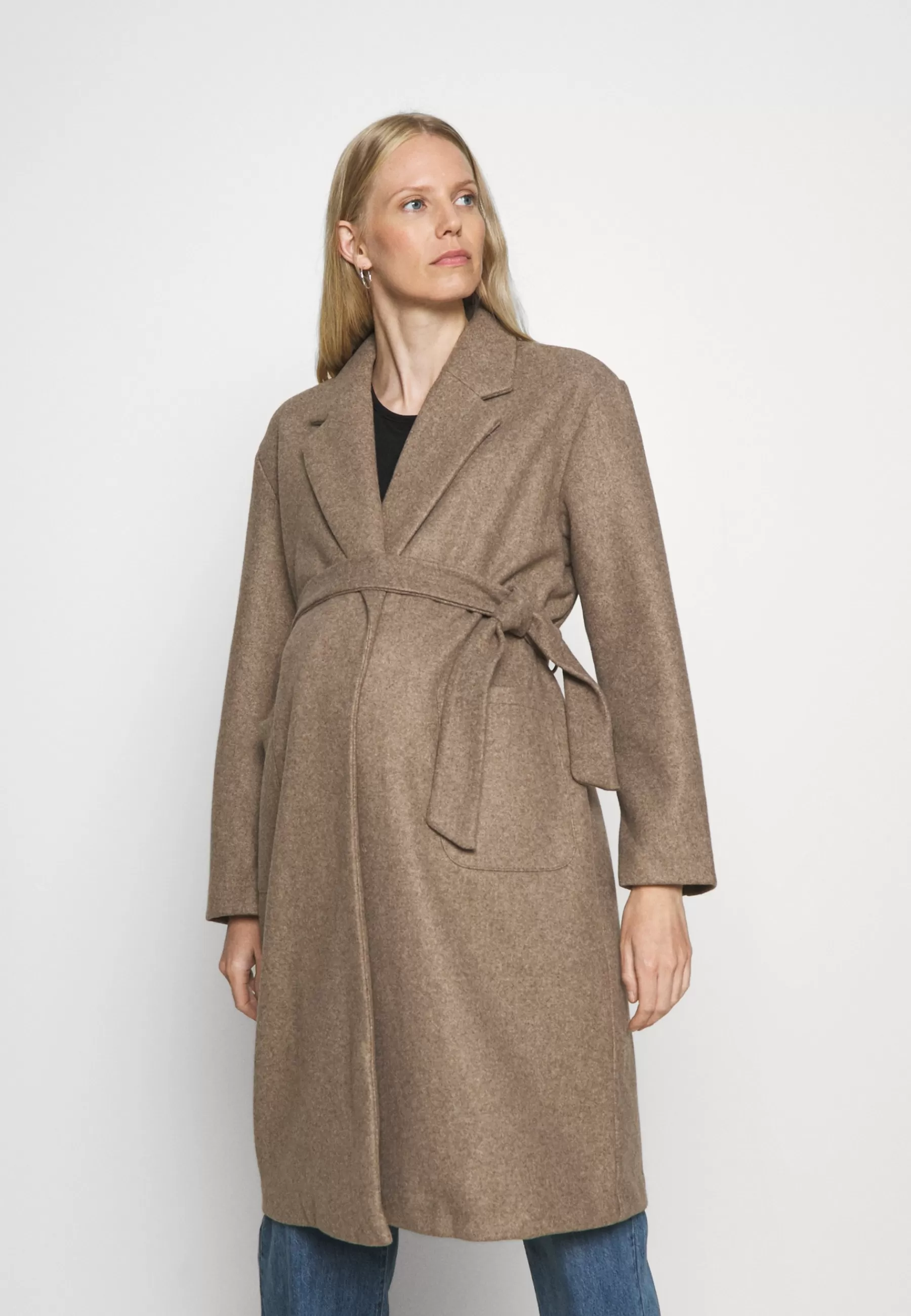 ONLY MATERNITY Olmtrillion Long Belt Coatigan - Mantel>Dames Wollen Jassen