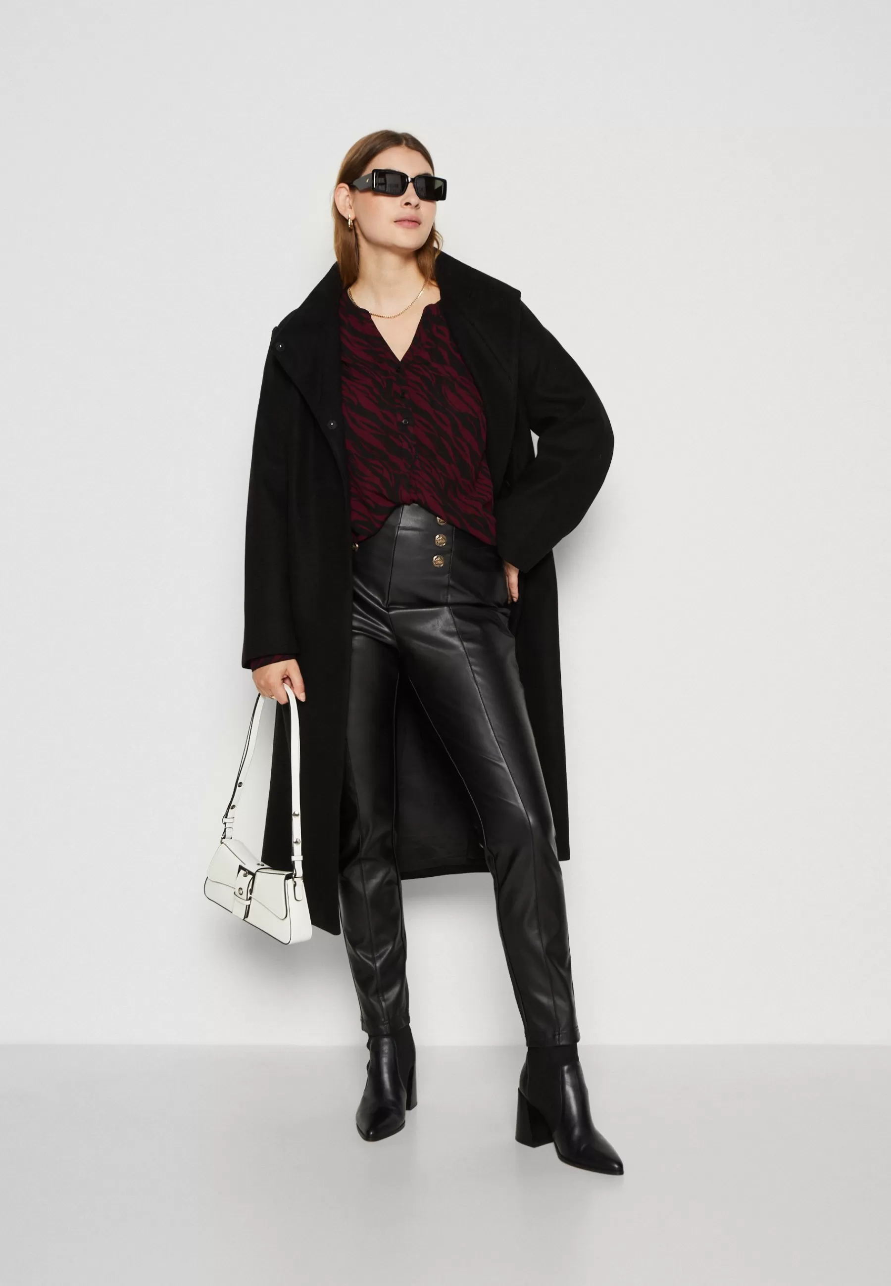 ONLY Curve Oncemma Highneck Coat - Mantel>Dames Wollen Jassen
