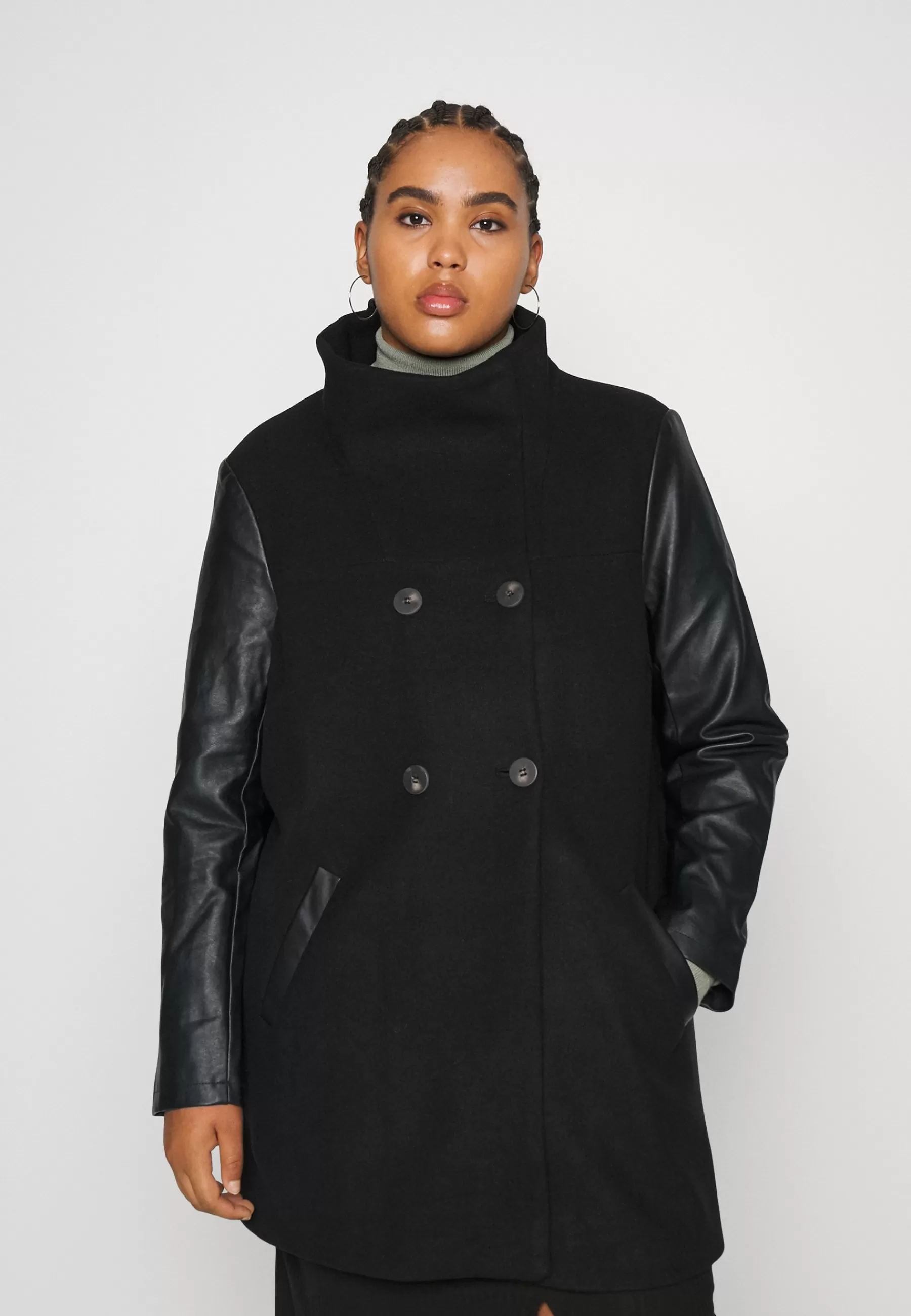 ONLY Curve Oncemma Mix Coat - Mantel>Dames Wollen Jassen