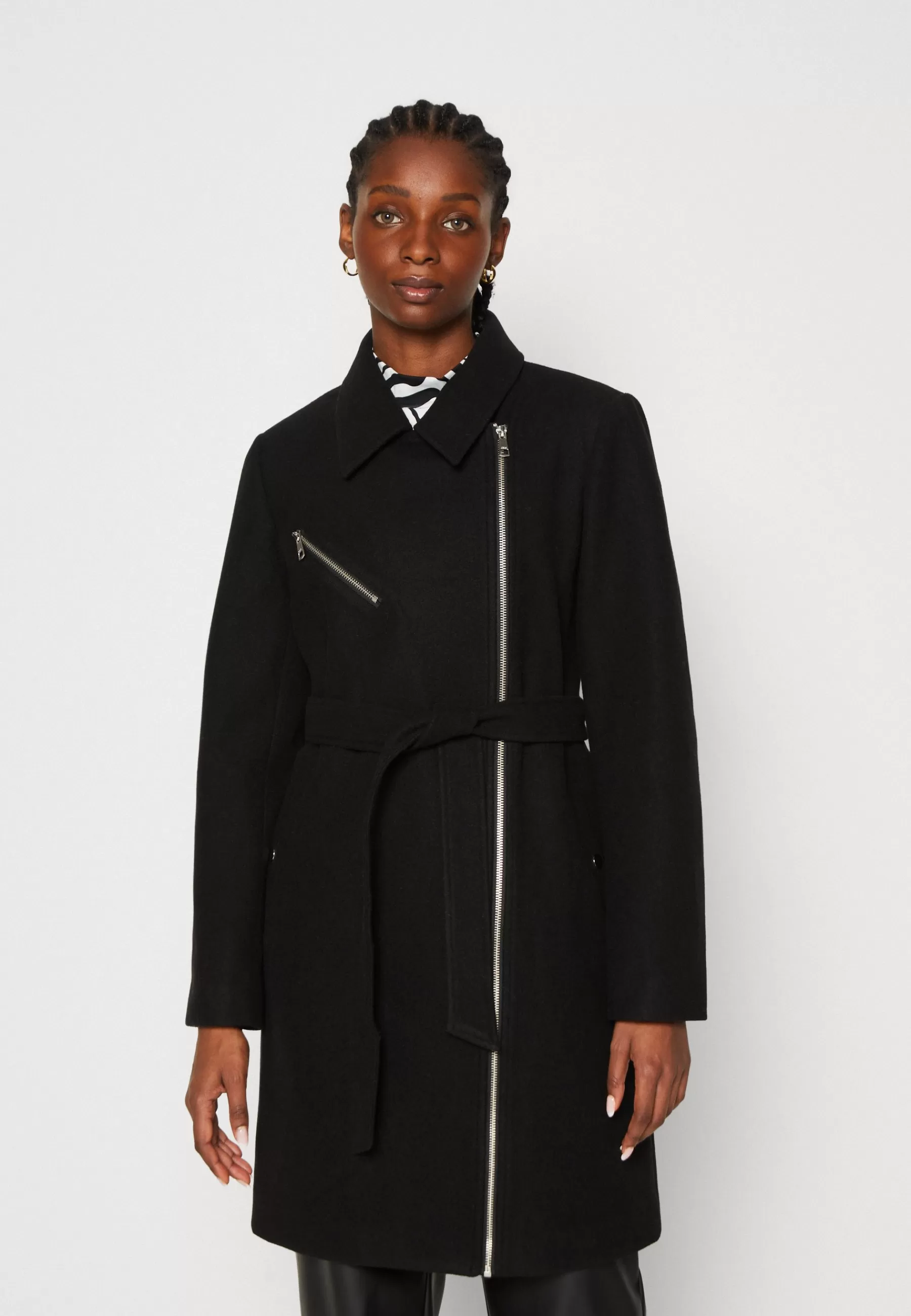 ONLY Onlemily Zip Biker Coat - Mantel>Dames Wollen Jassen