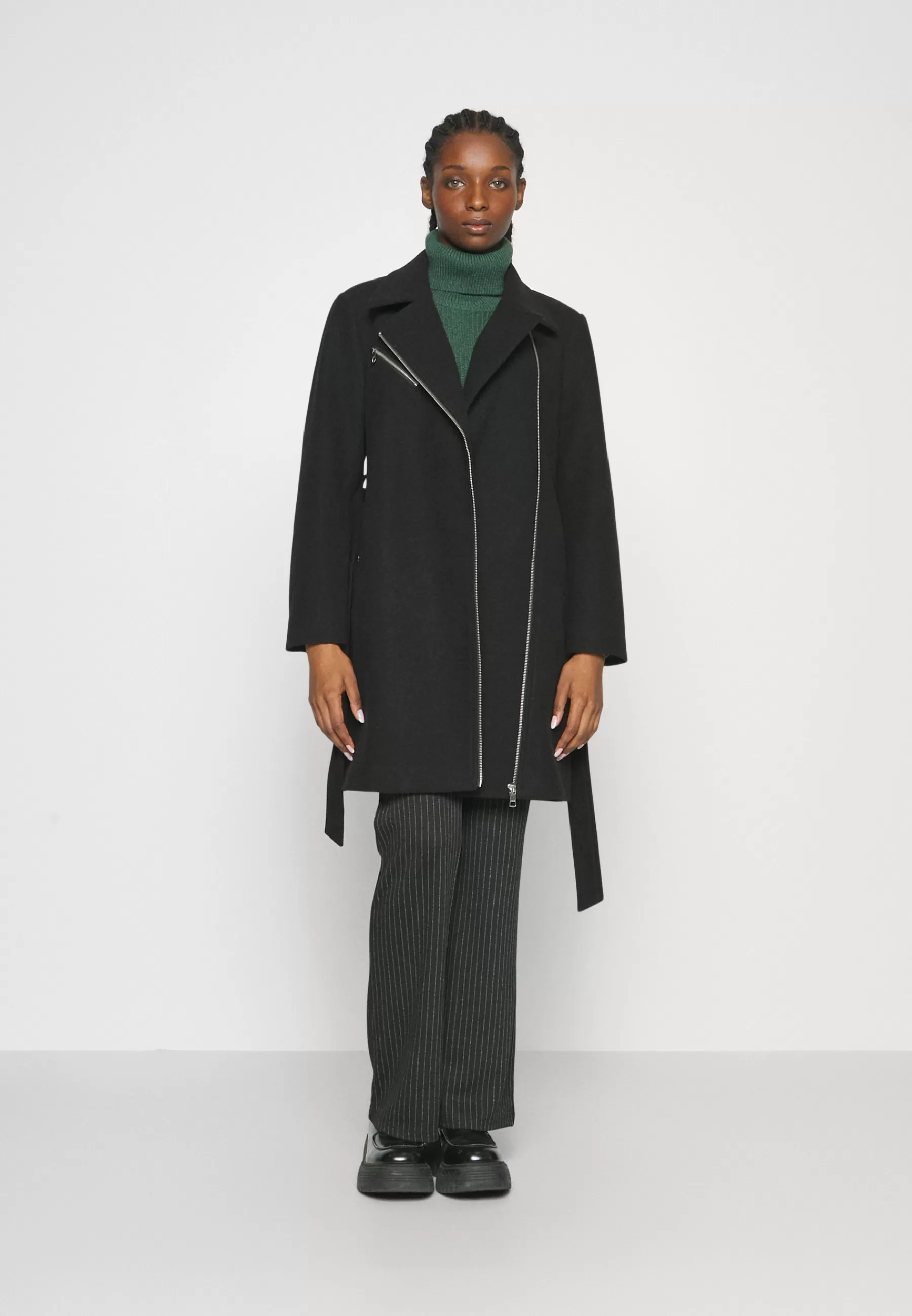 ONLY Petite Onlemily Zip Biker Coat - Mantel>Dames Wollen Jassen