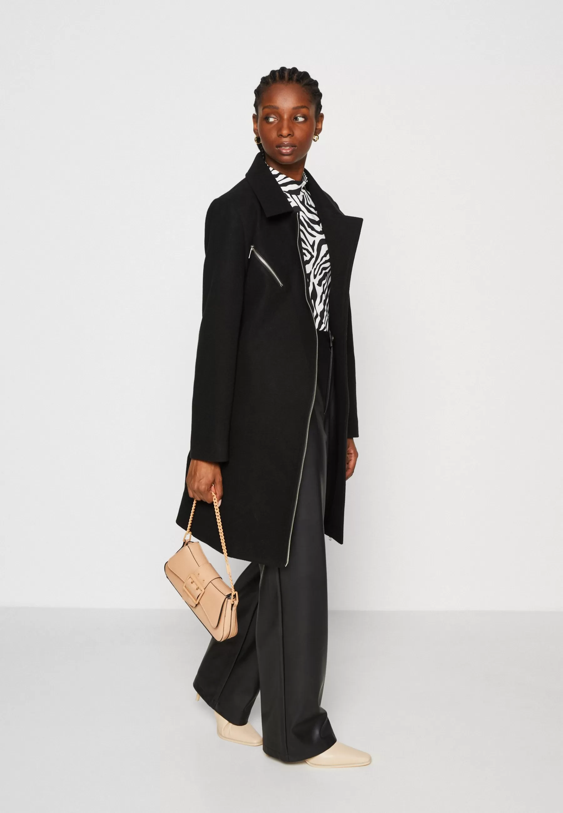 ONLY Onlemily Zip Biker Coat - Mantel>Dames Wollen Jassen