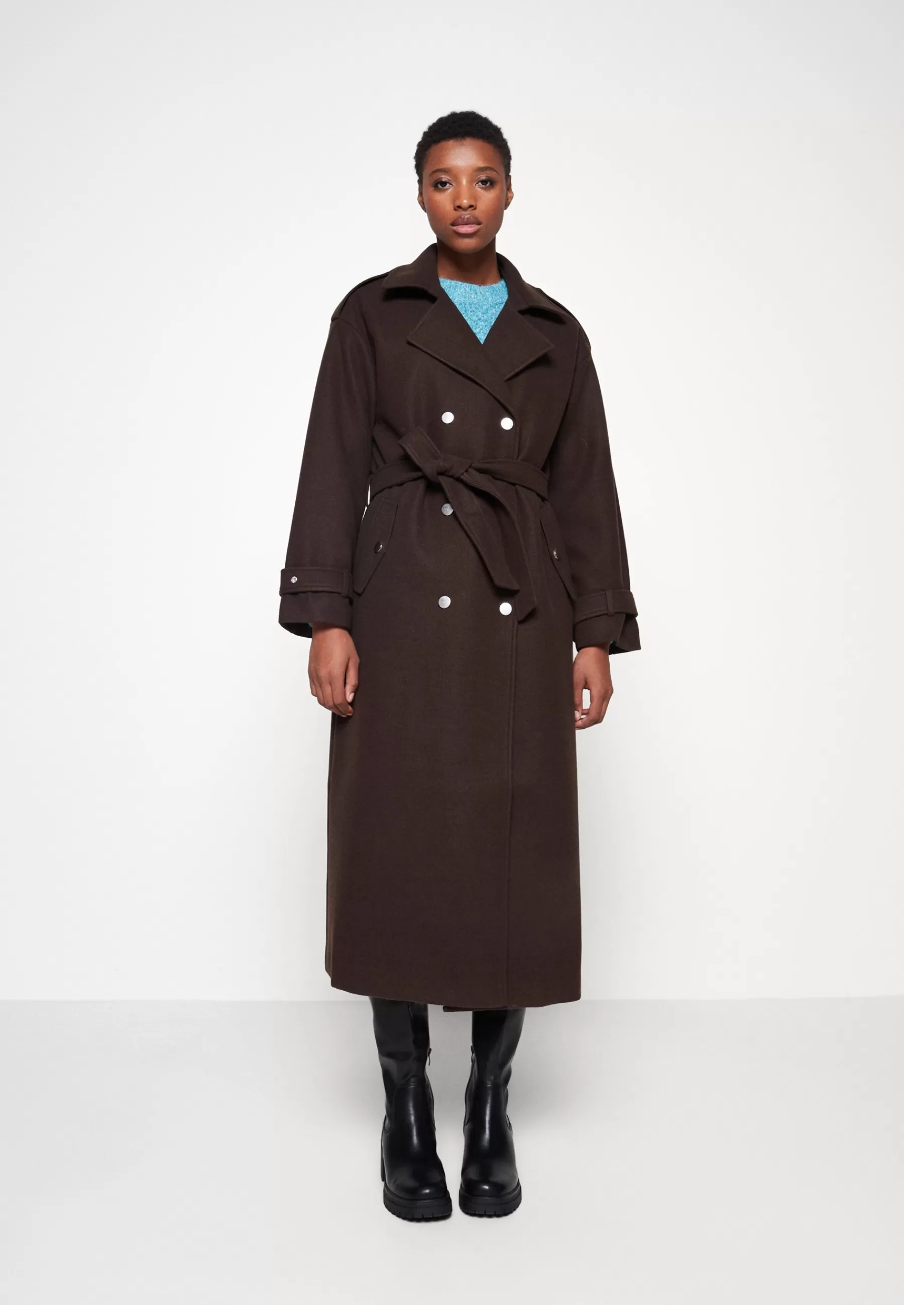 Dames ONLY Trenchcoats | Onlsepia Emma X-Long - Trenchcoat