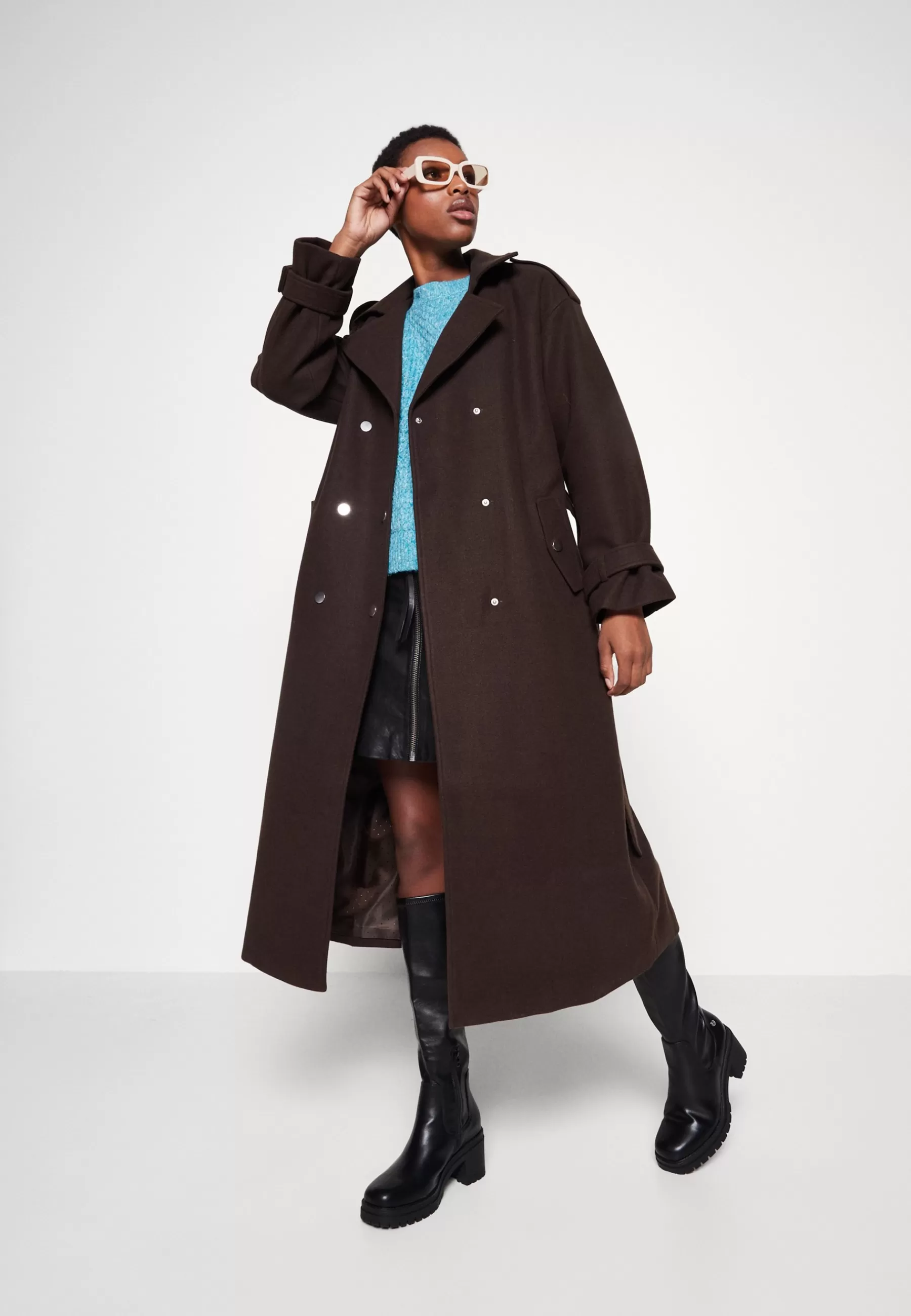 Dames ONLY Trenchcoats | Onlsepia Emma X-Long - Trenchcoat