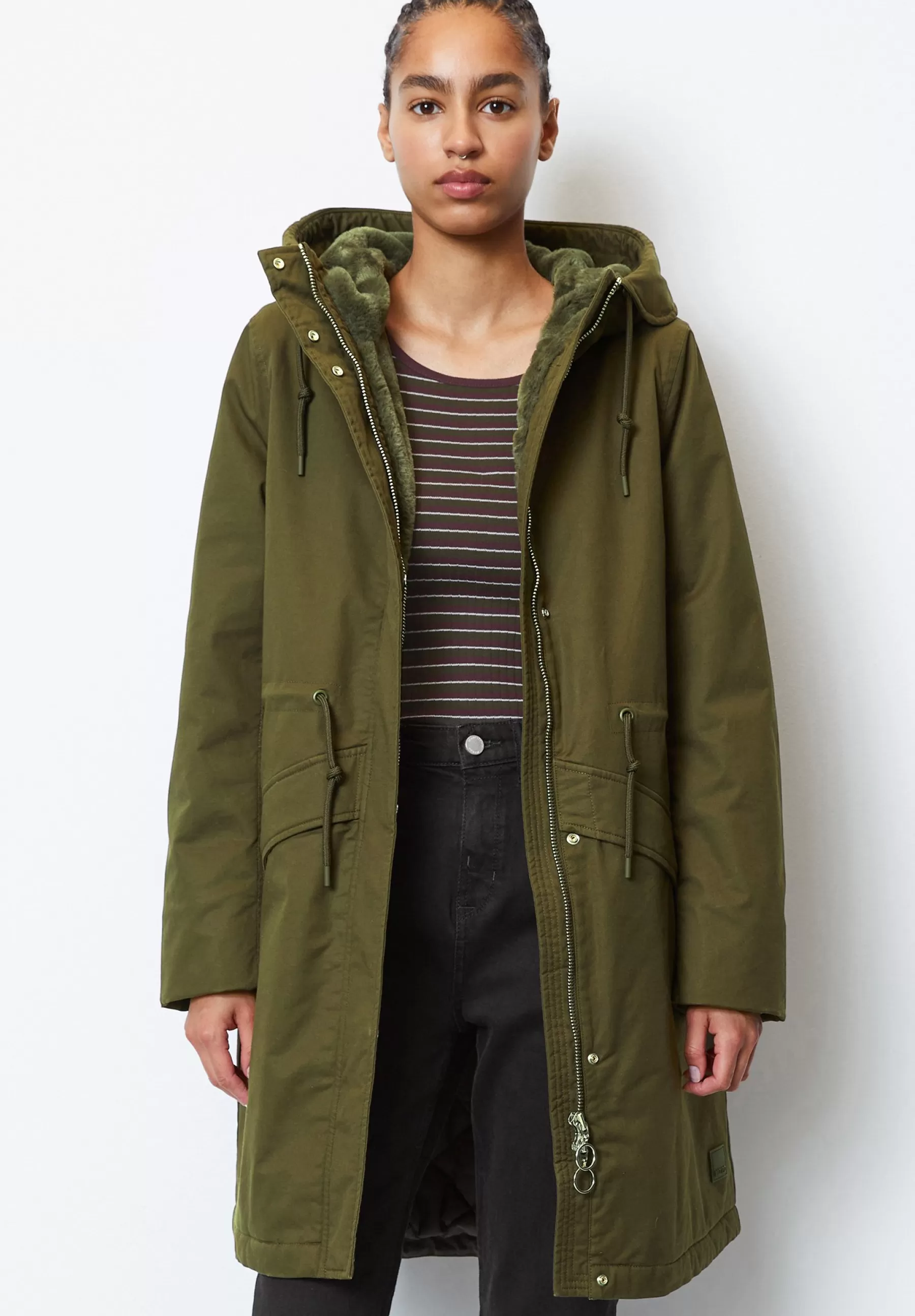 Marc O'Polo DENIM Organic Padded Zipper Hood With - Winterjas>Dames Parka's