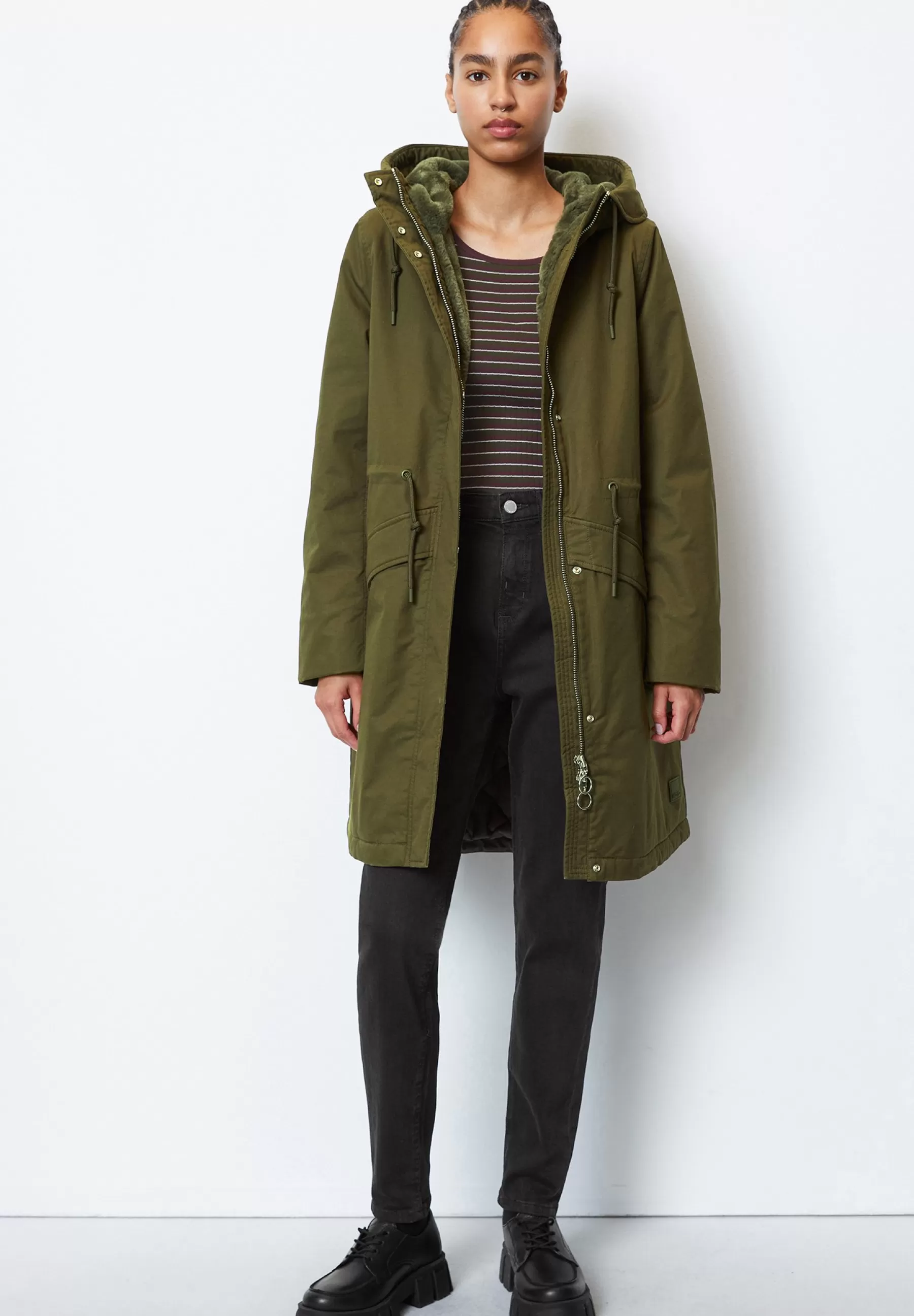 Marc O'Polo DENIM Organic Padded Zipper Hood With - Winterjas>Dames Parka's
