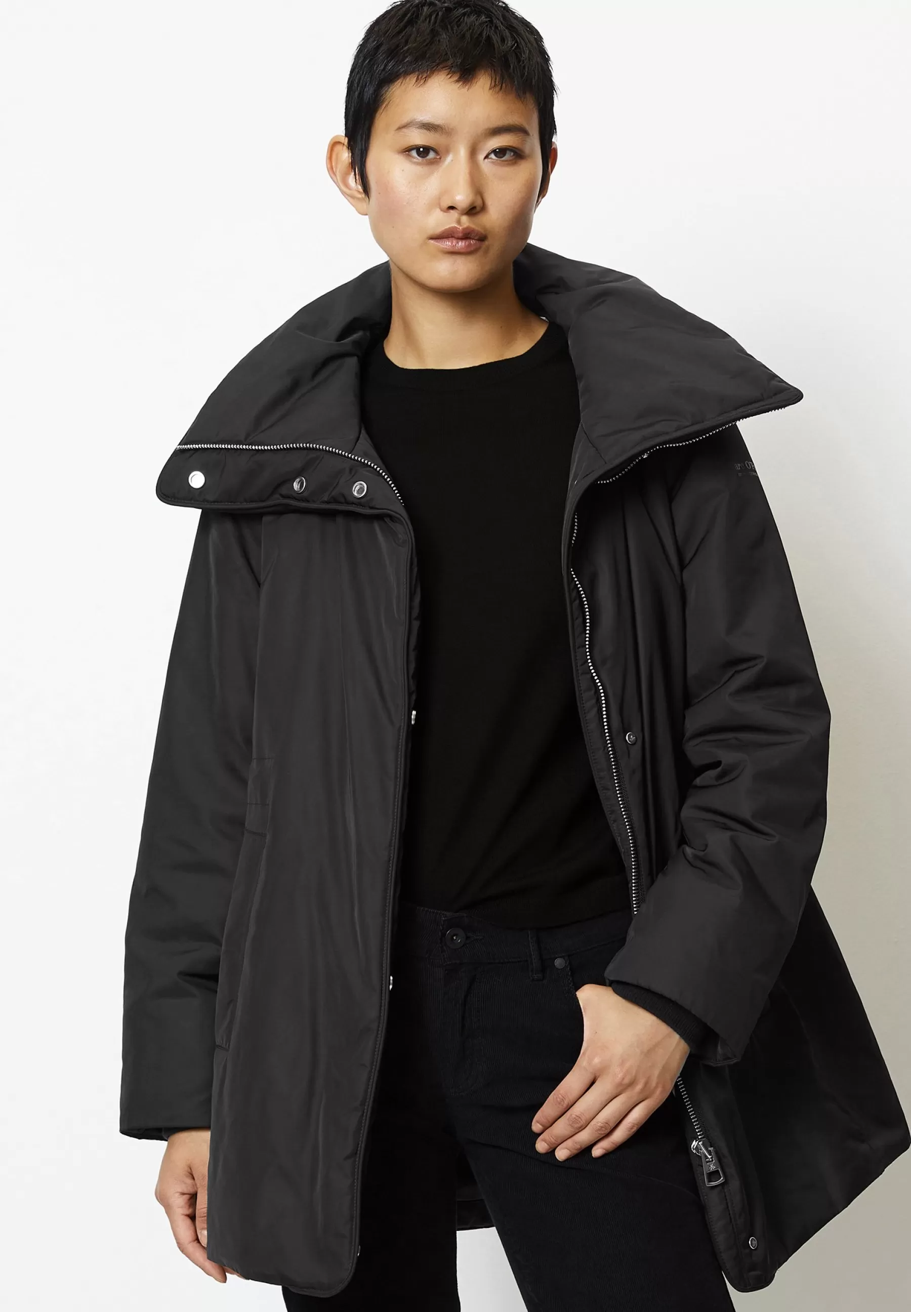 Dames Marc O'Polo Parka's | Parka, Padded, Feminin Shape, Big Collar, Drawstring Waist, Welt - Parka