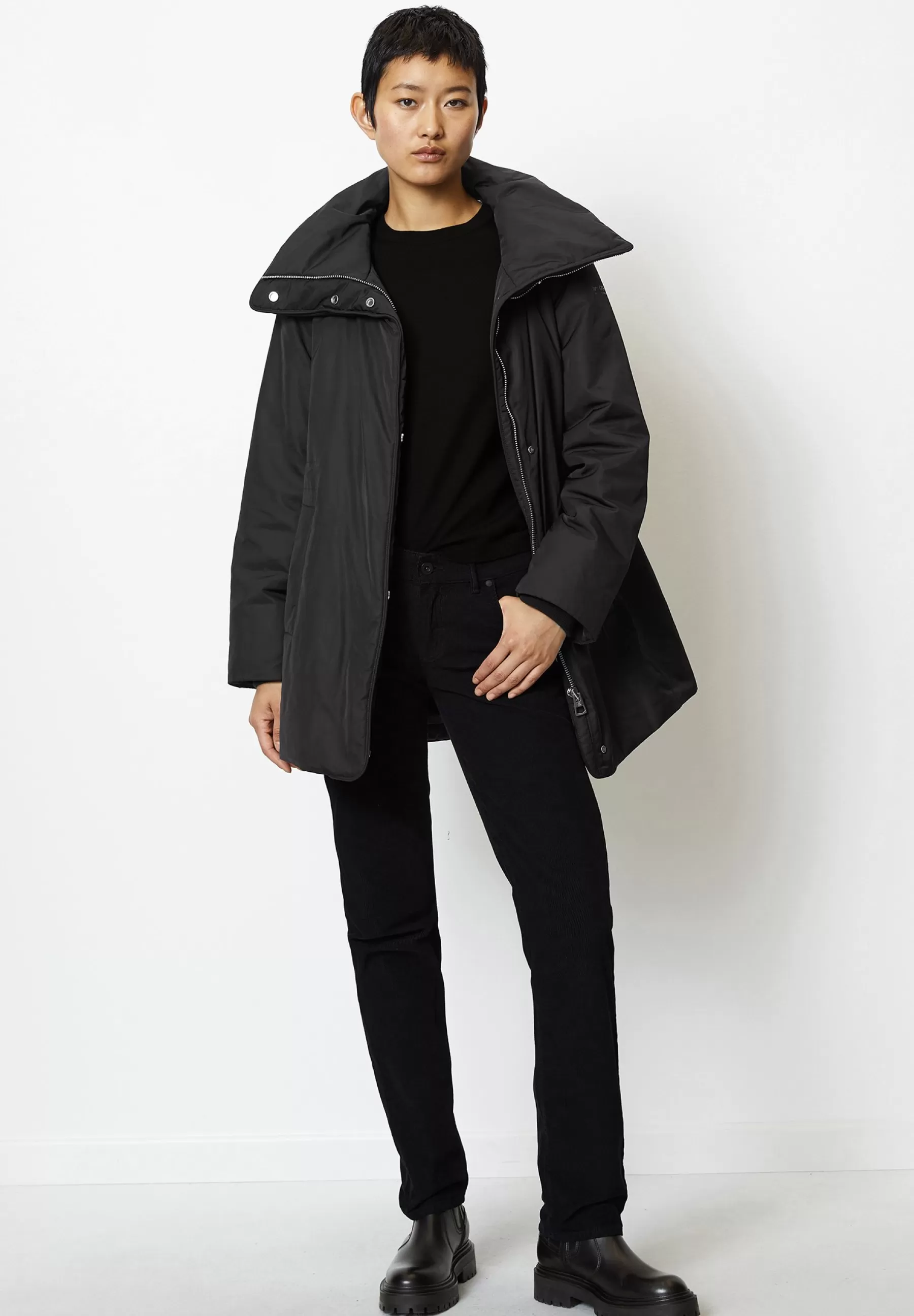 Dames Marc O'Polo Parka's | Parka, Padded, Feminin Shape, Big Collar, Drawstring Waist, Welt - Parka