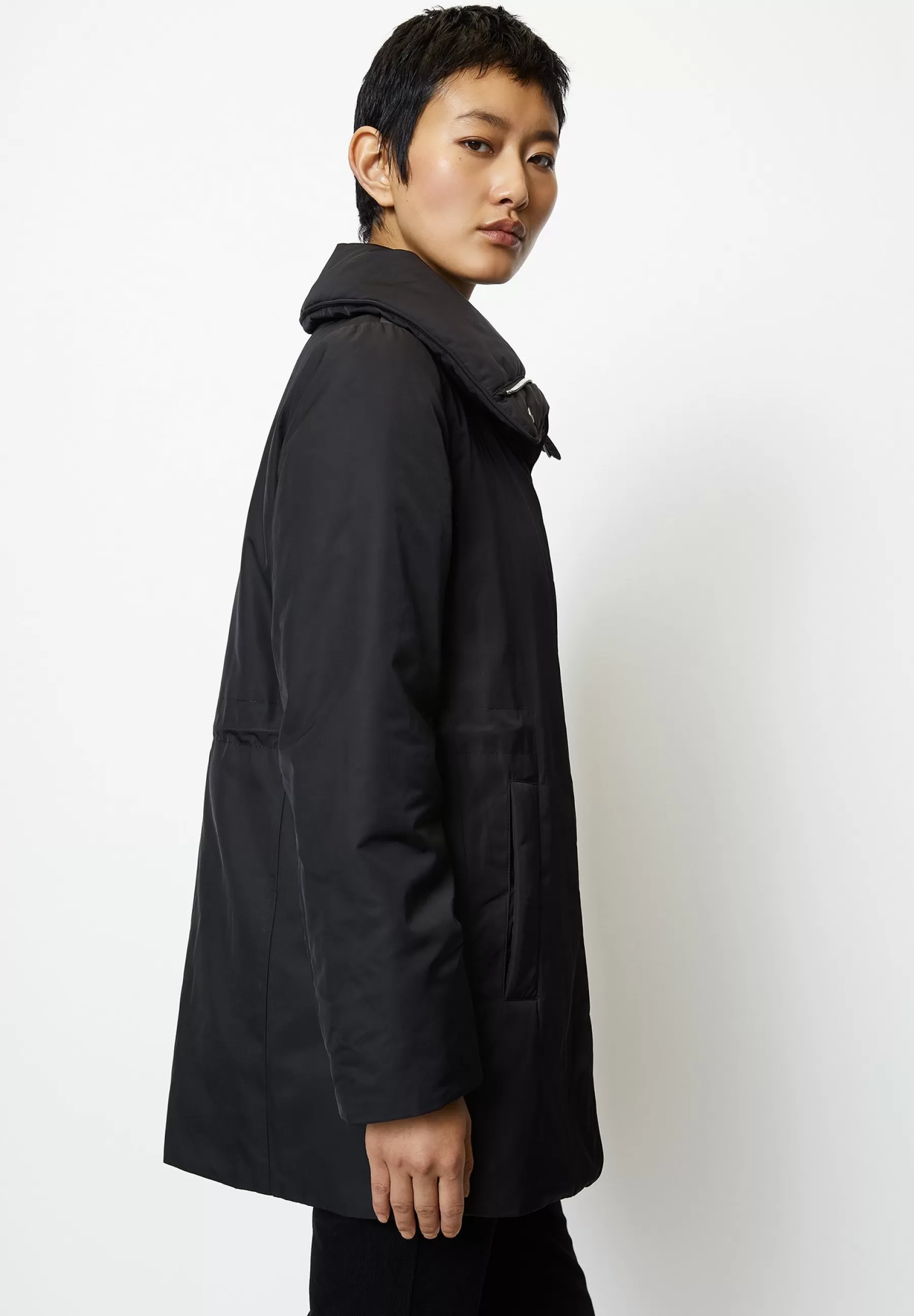 Dames Marc O'Polo Parka's | Parka, Padded, Feminin Shape, Big Collar, Drawstring Waist, Welt - Parka