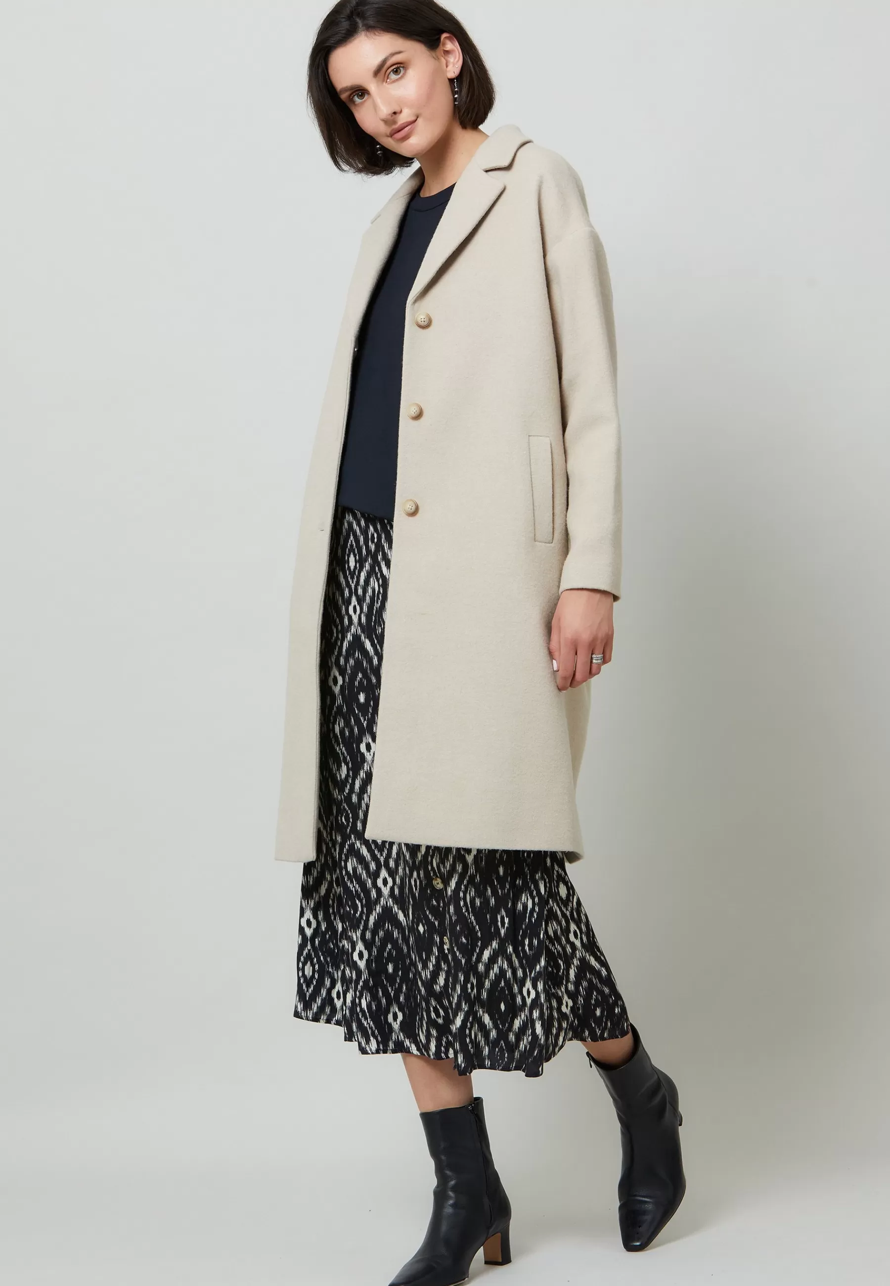 Helen McAlinden Dublin Patsy Warm Quartz - Mantel>Dames Wollen Jassen