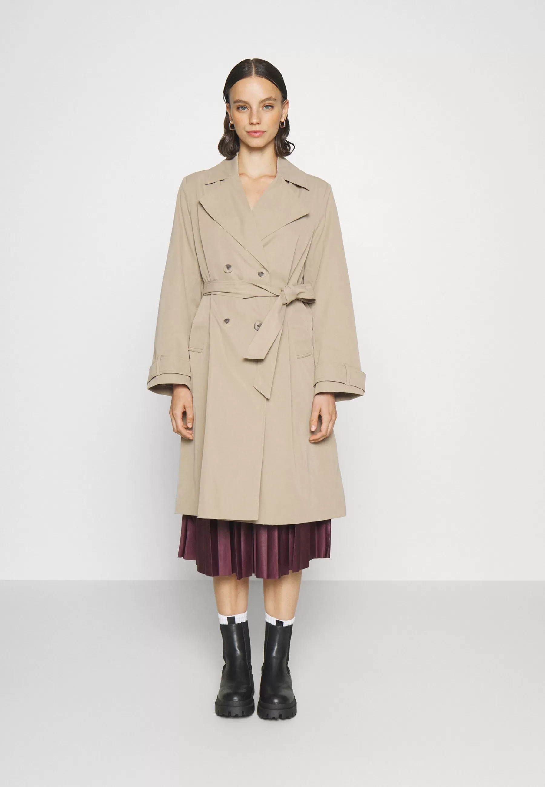 Dames Pieces Petite Trenchcoats | Pcjikkie Belt - Trenchcoat