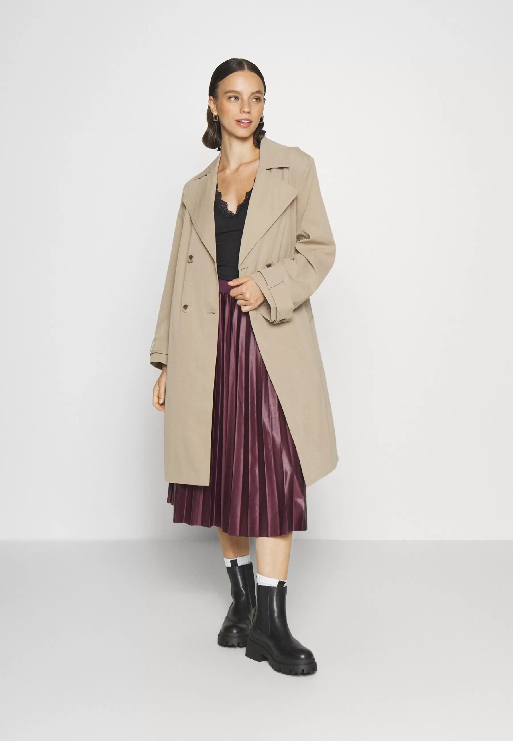 Dames Pieces Petite Trenchcoats | Pcjikkie Belt - Trenchcoat