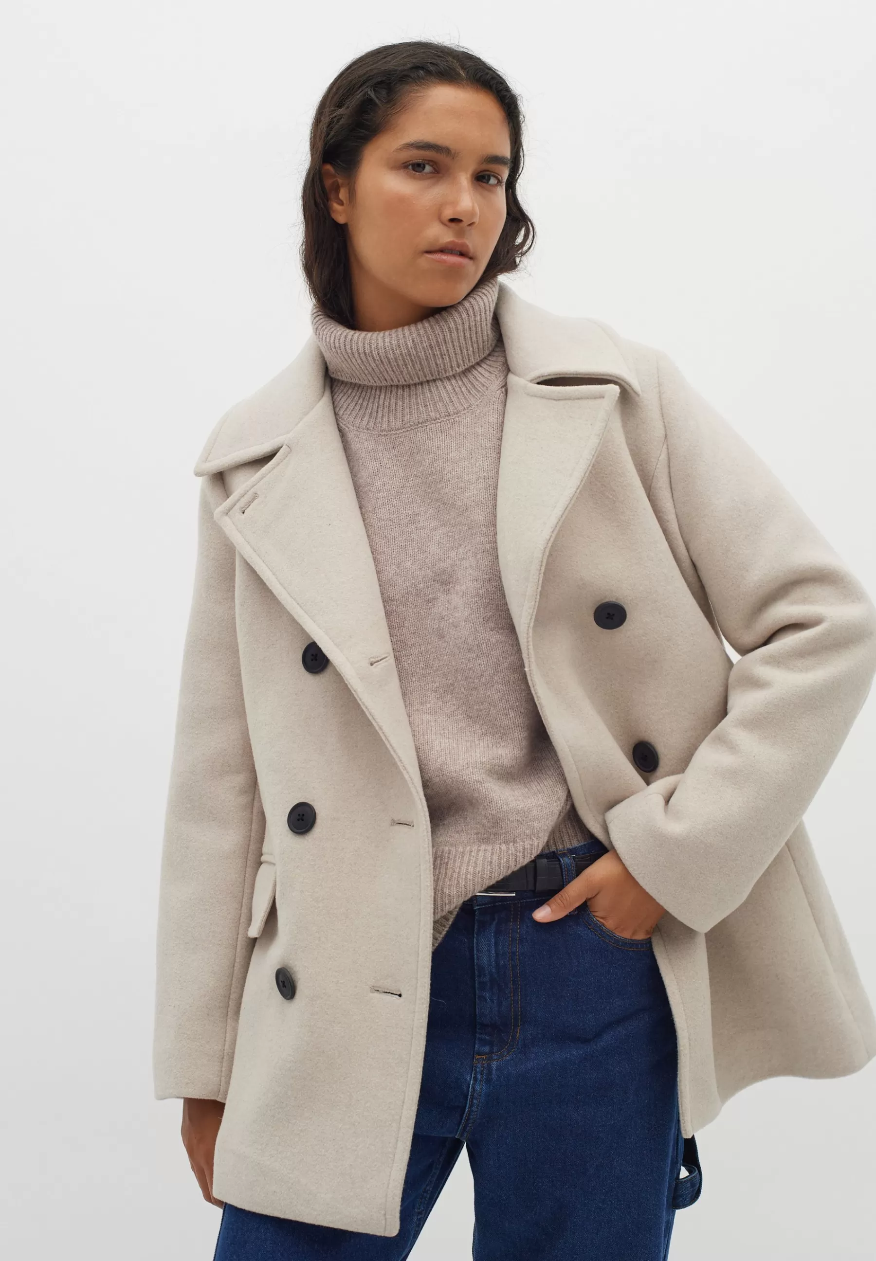 InWear Perryiw Sailor - Halflange Jas>Dames Wollen Jassen