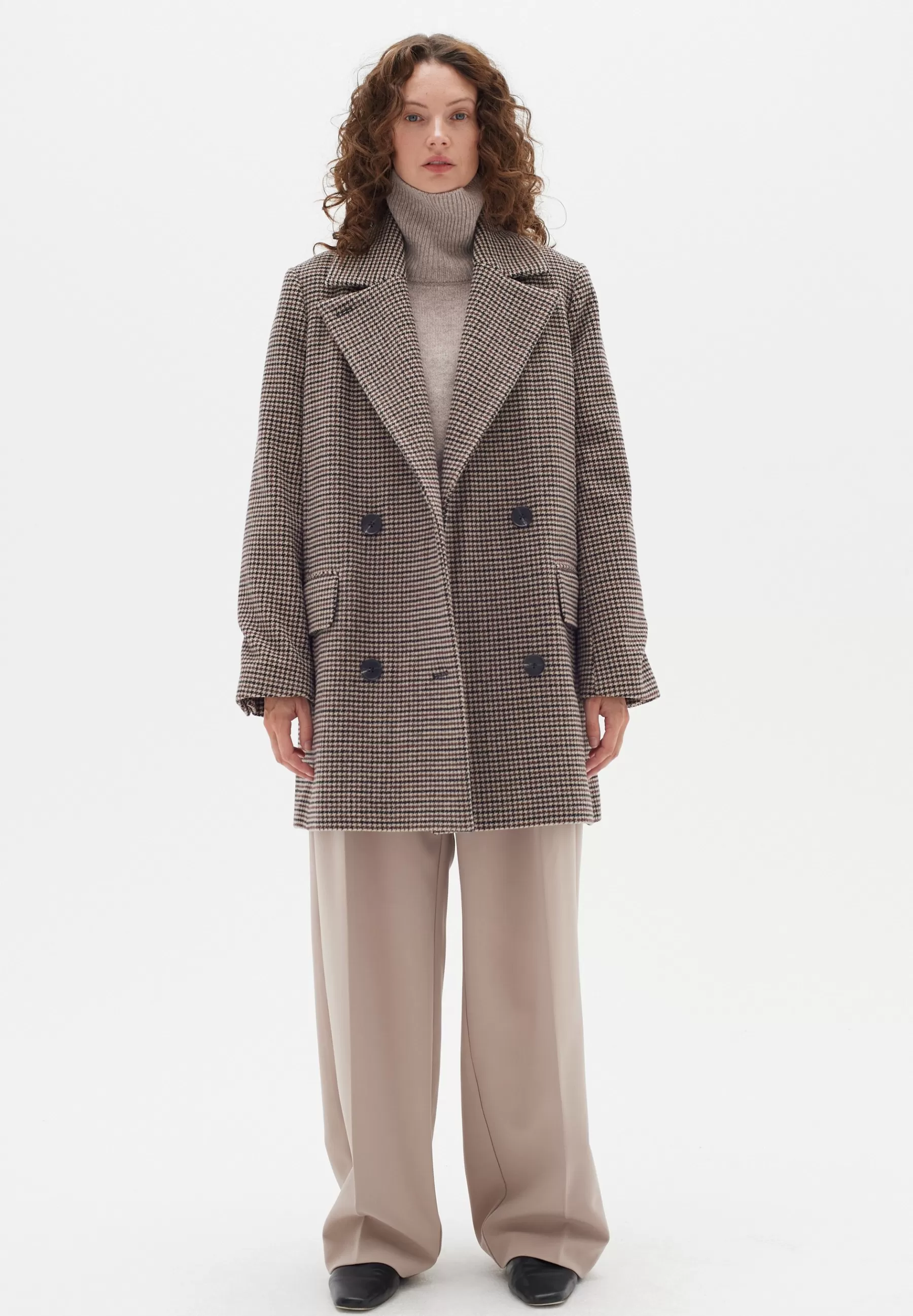 InWear Peytoniw - Halflange Jas>Dames Wollen Jassen