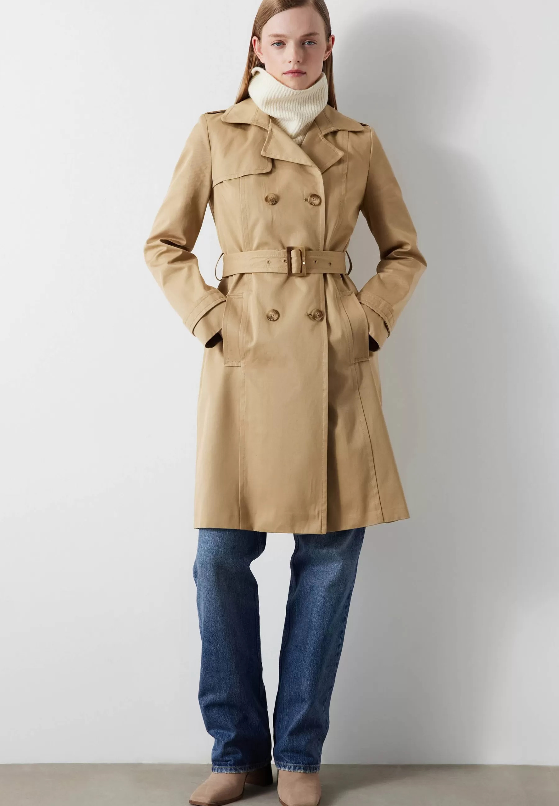 Dames Ipekyol Trenchcoats | Regular Fit Belted Double-Breasted - Trenchcoat
