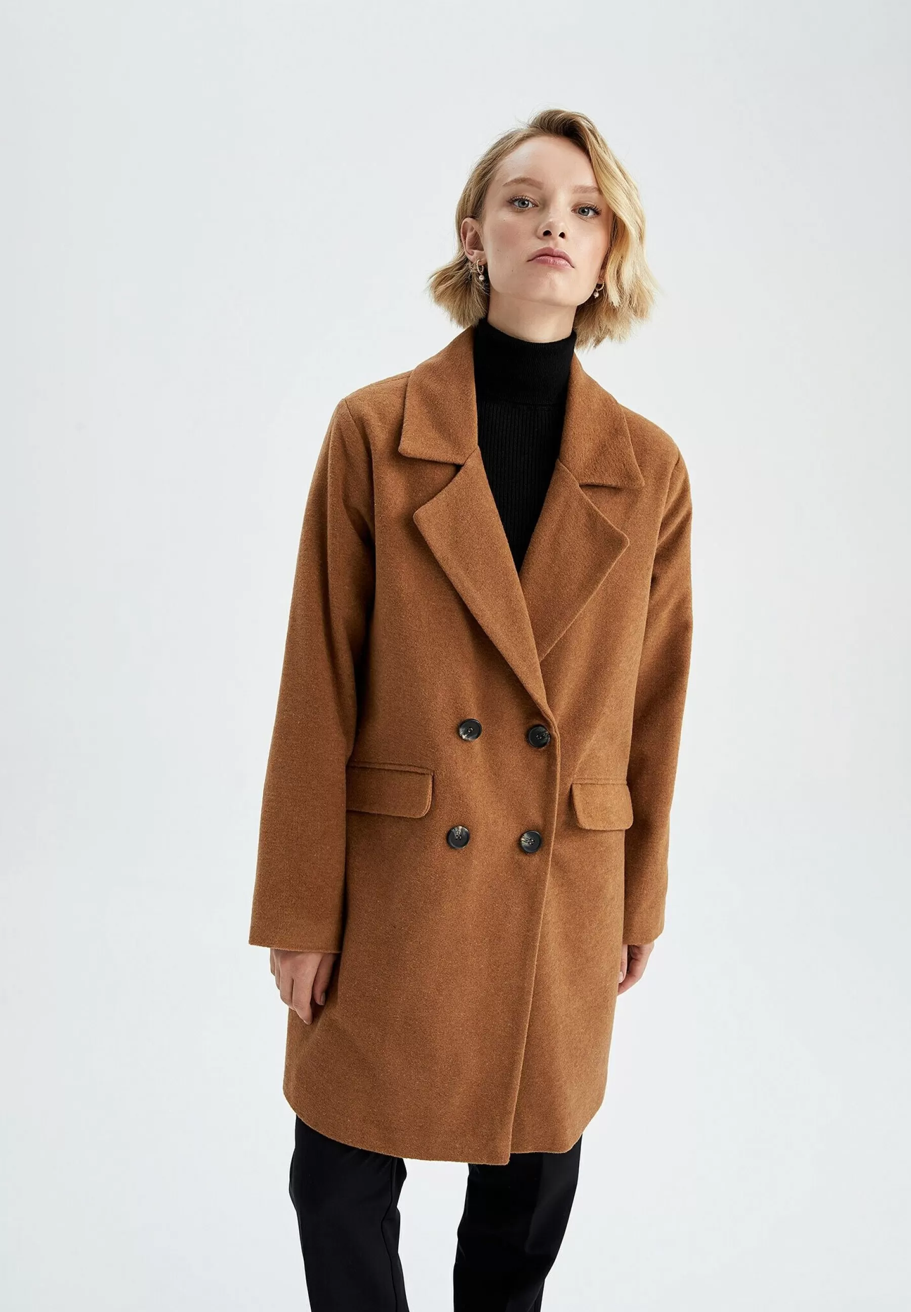 DeFacto Regular Fit Winter - Halflange Jas>Dames Wollen Jassen